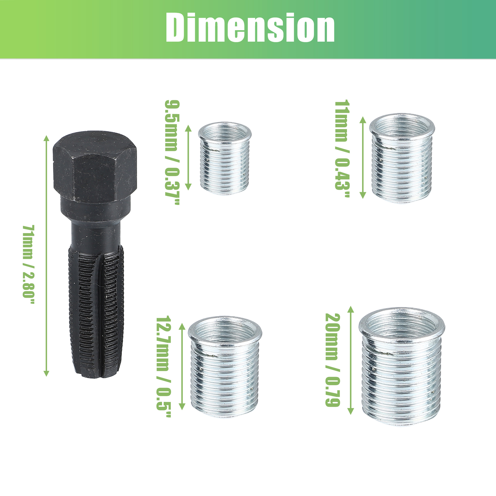 FIVE 14mm Cylinder Head Rethreaded Kit Universal Reamer Cylinder Thread Repair