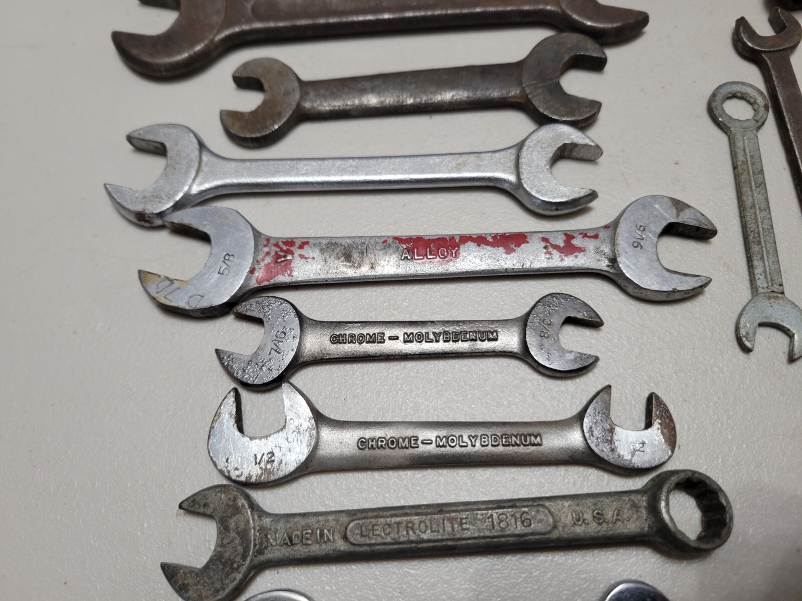 Vintage 34x Wrench Lot Billings Williams Hazet Auto-Kit Easco Lectrolite Buffalo