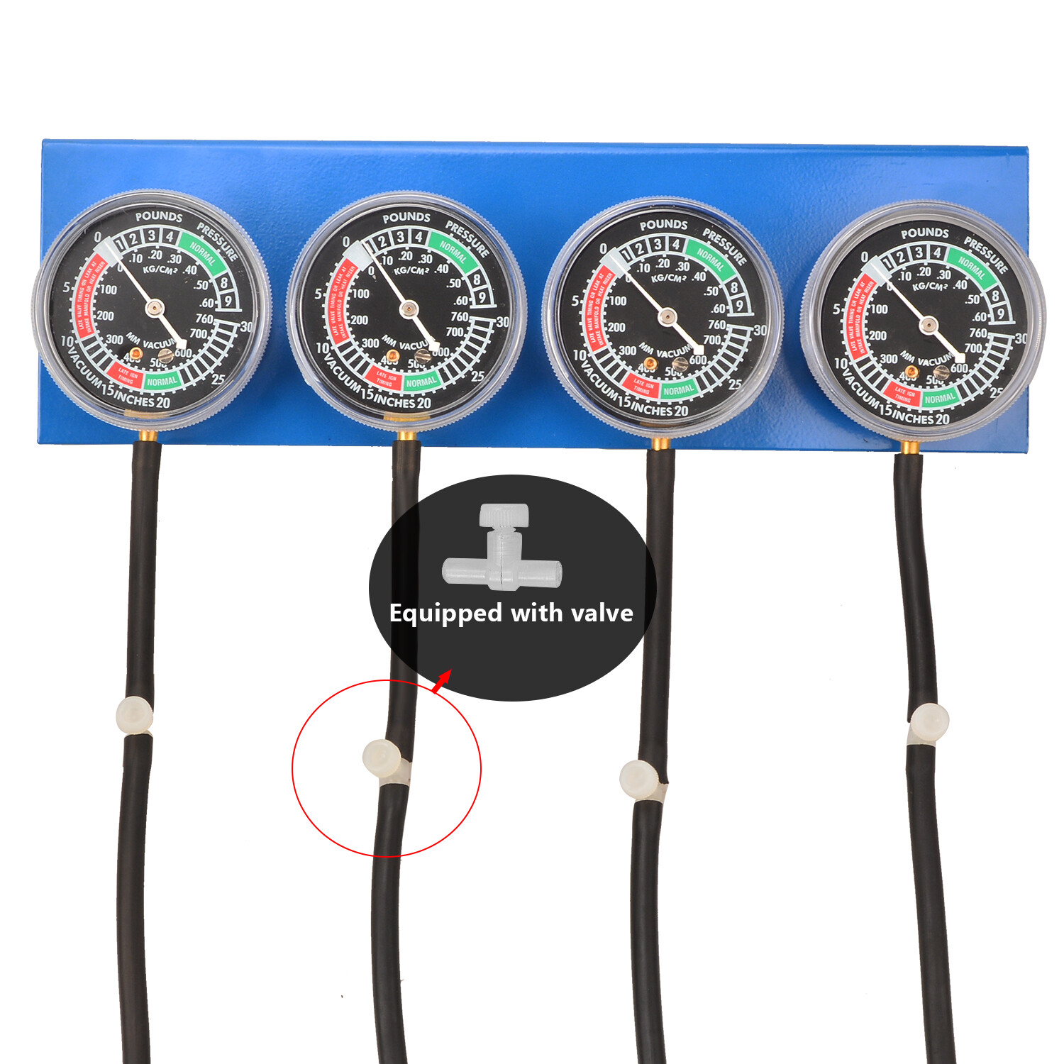Motorcycle Carburettor Carb Vacuum Gauge Synchronizer Balancer 4 Cylinder Set