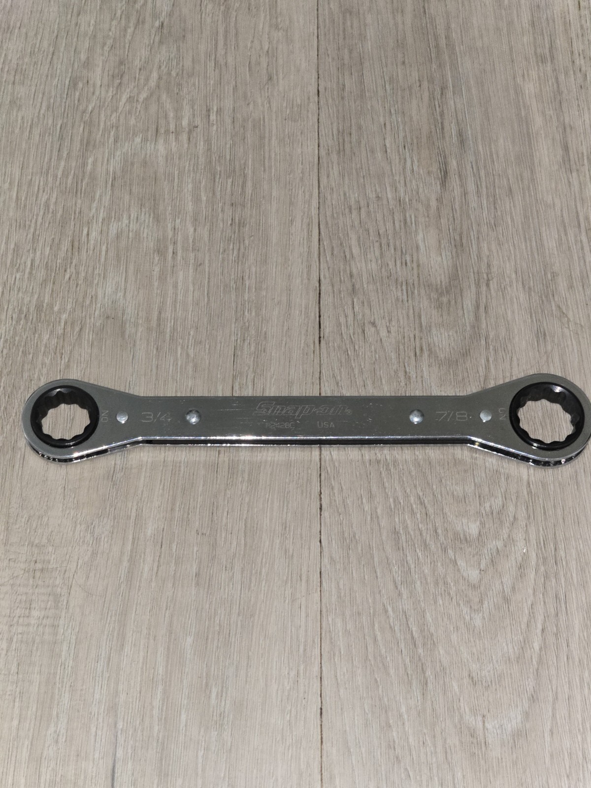 Snap On 3/4–7/8″ 12-Point SAE 0° Offset Ratcheting Box Wrench