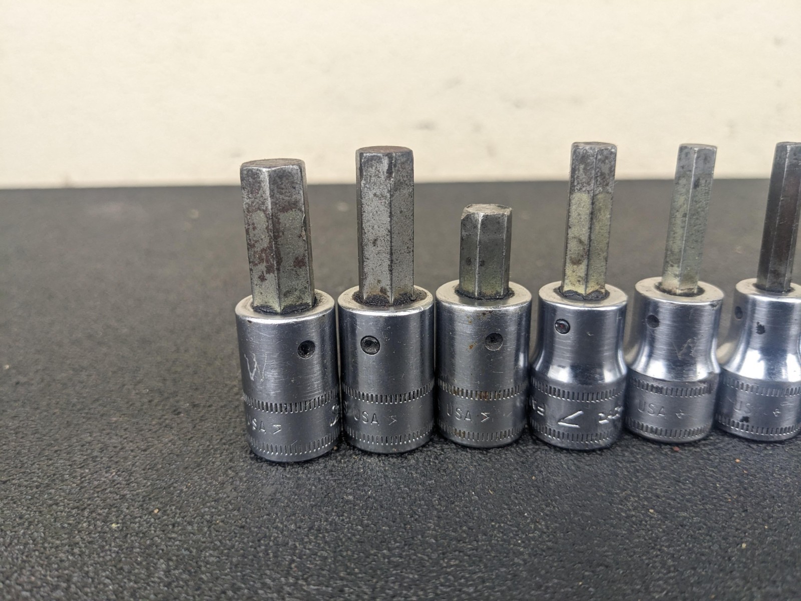 #bl350 Snap On 207EFAMY 7pc 3/8″ Drive Metric Hex Bit Socket Set 4-10mm