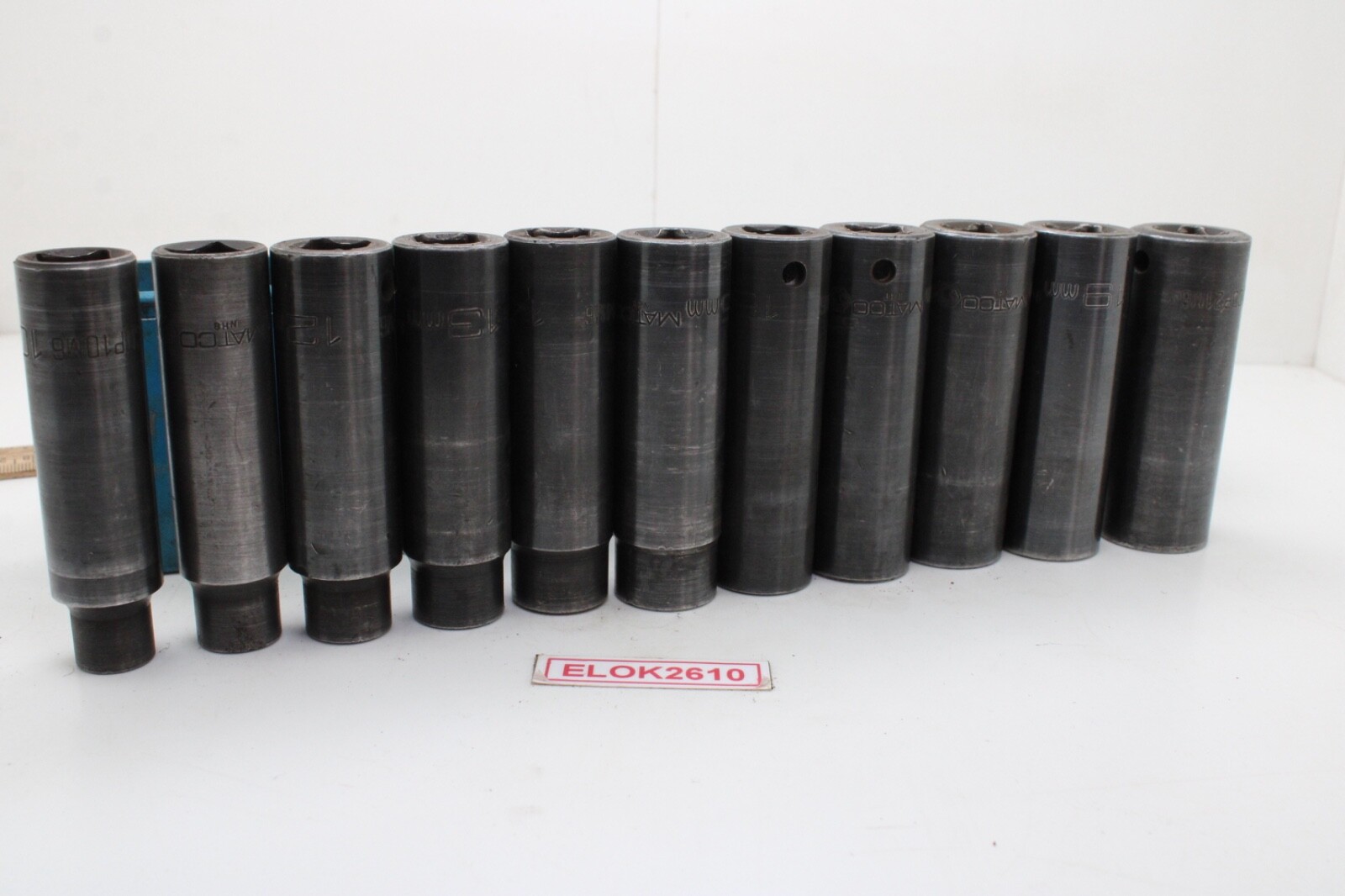 Matco CDP10M6-CDP21M6 10- 21mm 1/2″ Drive 11 Pc 6 Point Deep Impact Socket USA