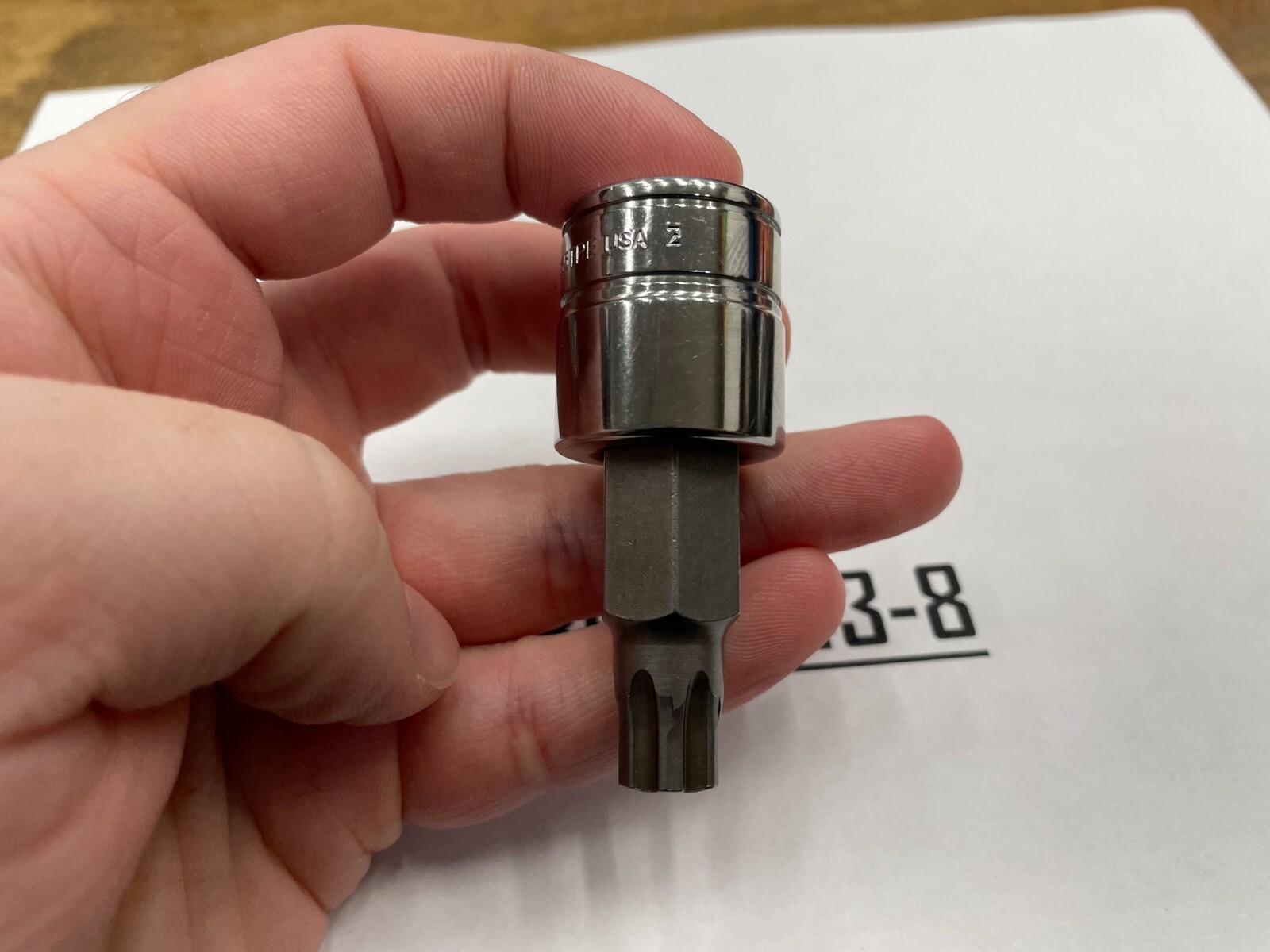 Snap-on Tools NEW 3/8″ Drive 50IP Torx Plus Chrome Bit Socket Driver FTX55TPE