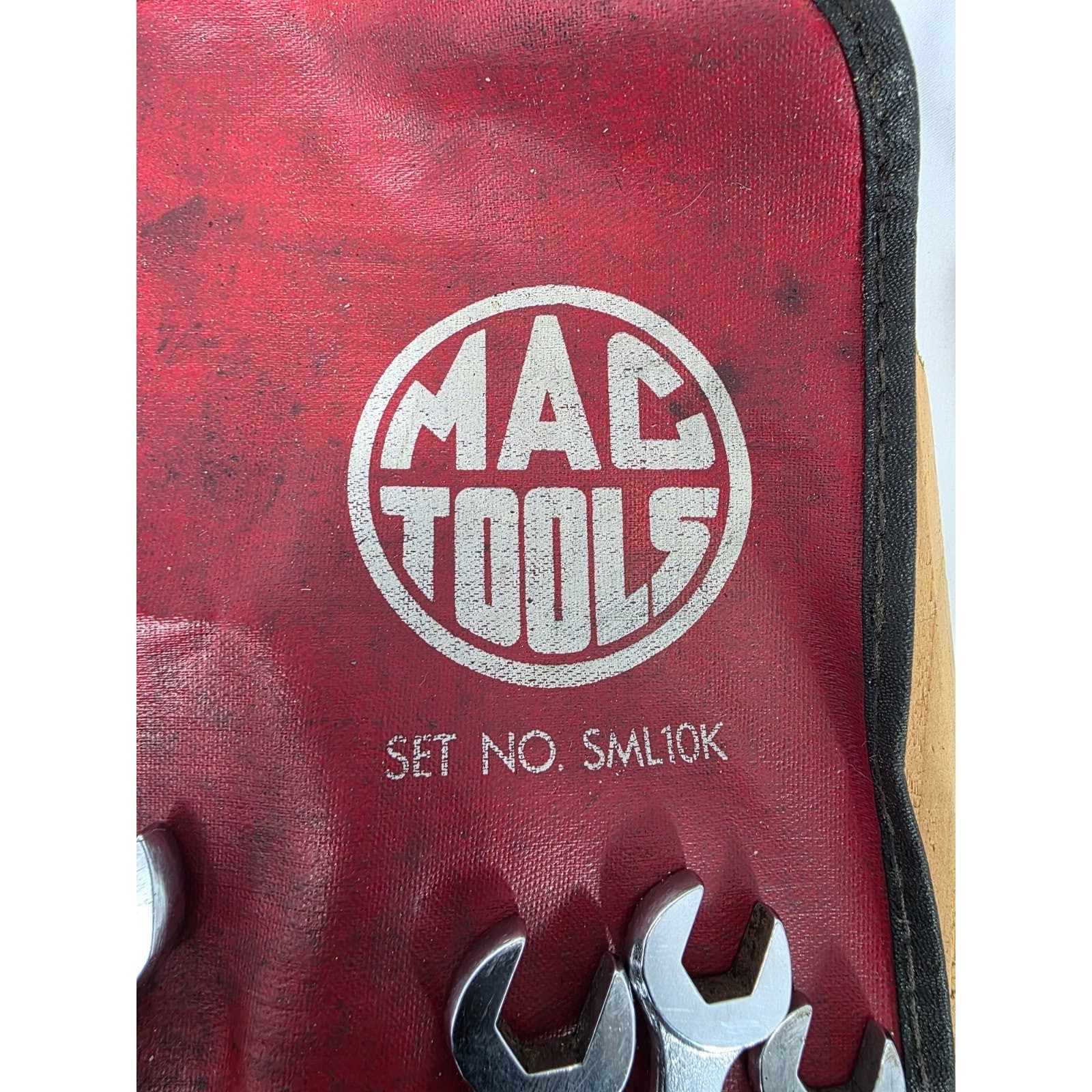 Vintage Mac Tools SML10K Metric Wrench Set Textured Matte USA Made Roll Pouch