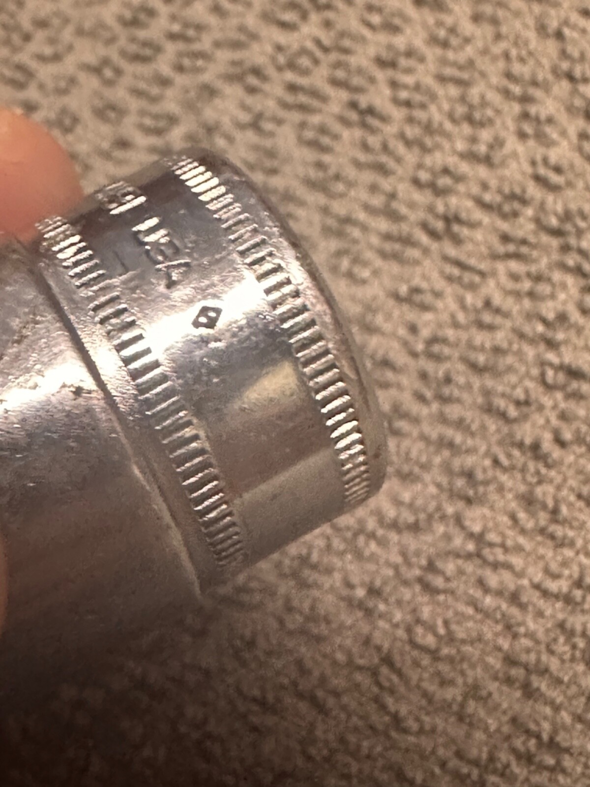 Snap-on Tools Year 1988 Chrome 6 Point 19mm Socket 3/8” Drive FSM191