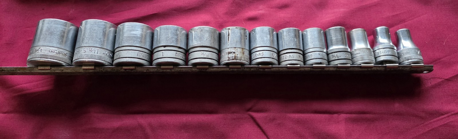 SNAP ON SW Series 13 PIECE 1/2″ DRIVE 12 POINT SHALLOW SOCKET SET 3/8 To 1 3/16