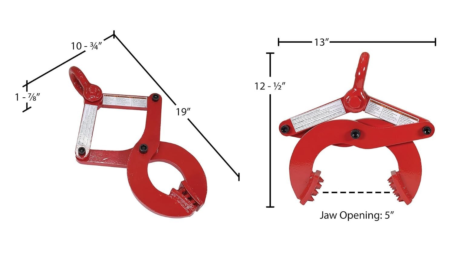 Steel Single Scissor Pallet Puller – 5-Inch Opening, 16 lb Reliable Transport