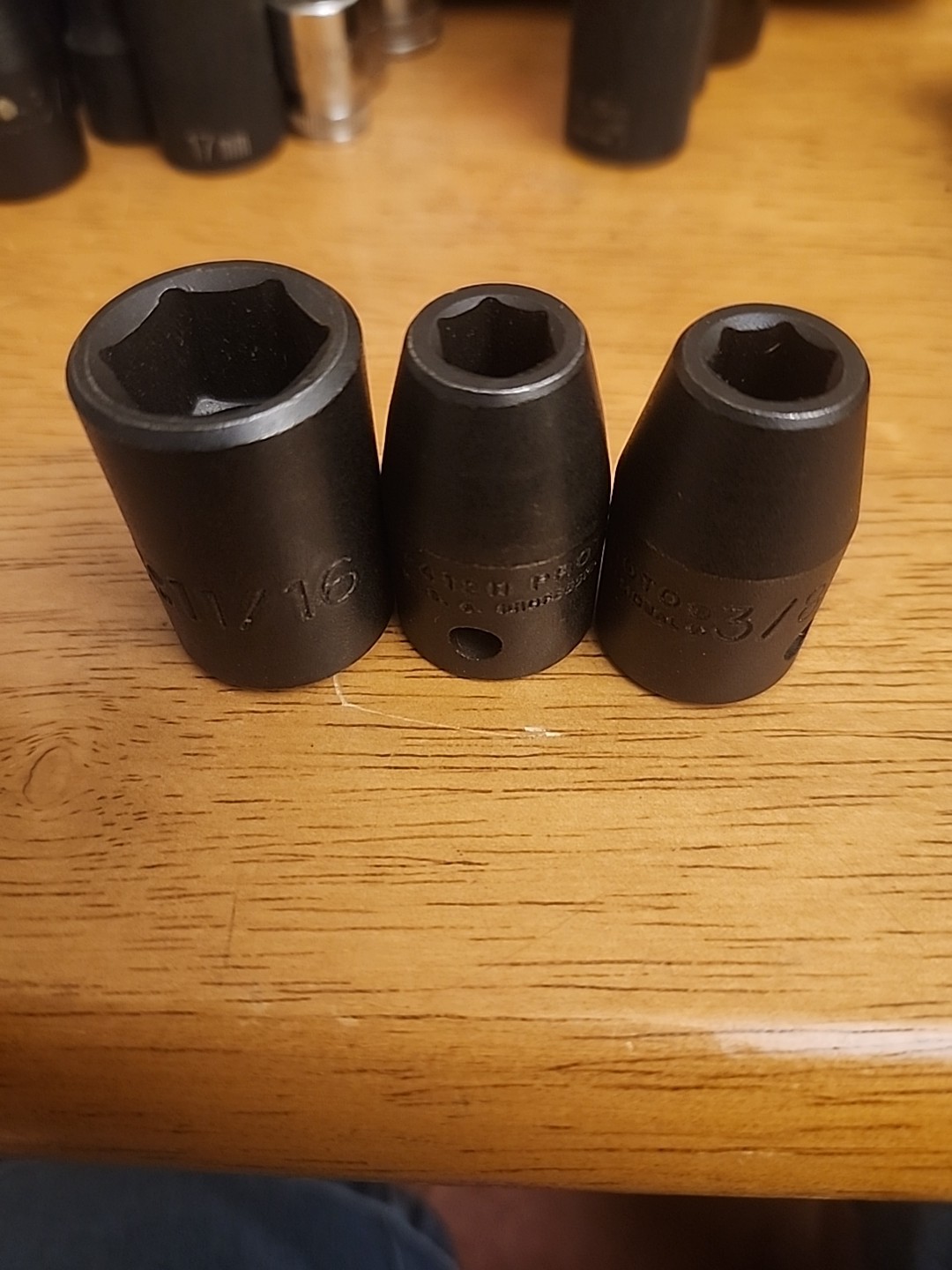 PROTO USA 1/2″ DRIVE IMPACT SOCKETS 3/8″ AND 11/16″ LOT OF 3 Pcs