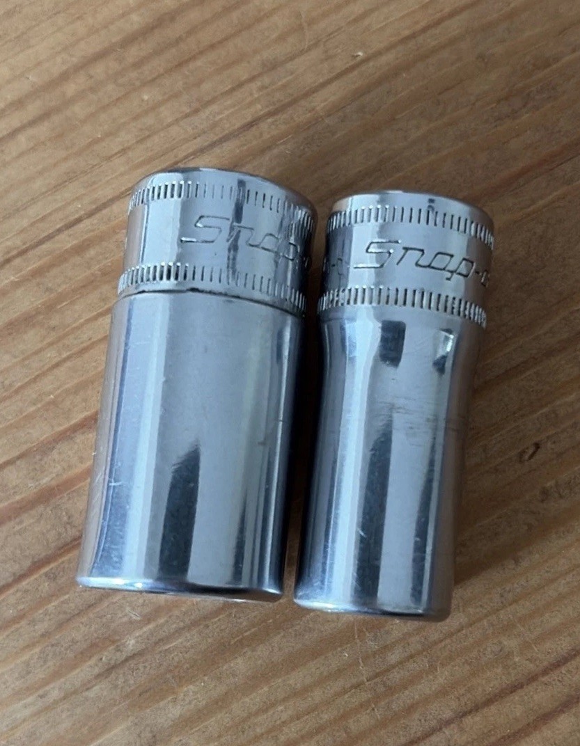 Snap-on Tools USA Drive 11mm & 15mm Chrome Socket FSMS11 & FSMS15 USED CONDITION