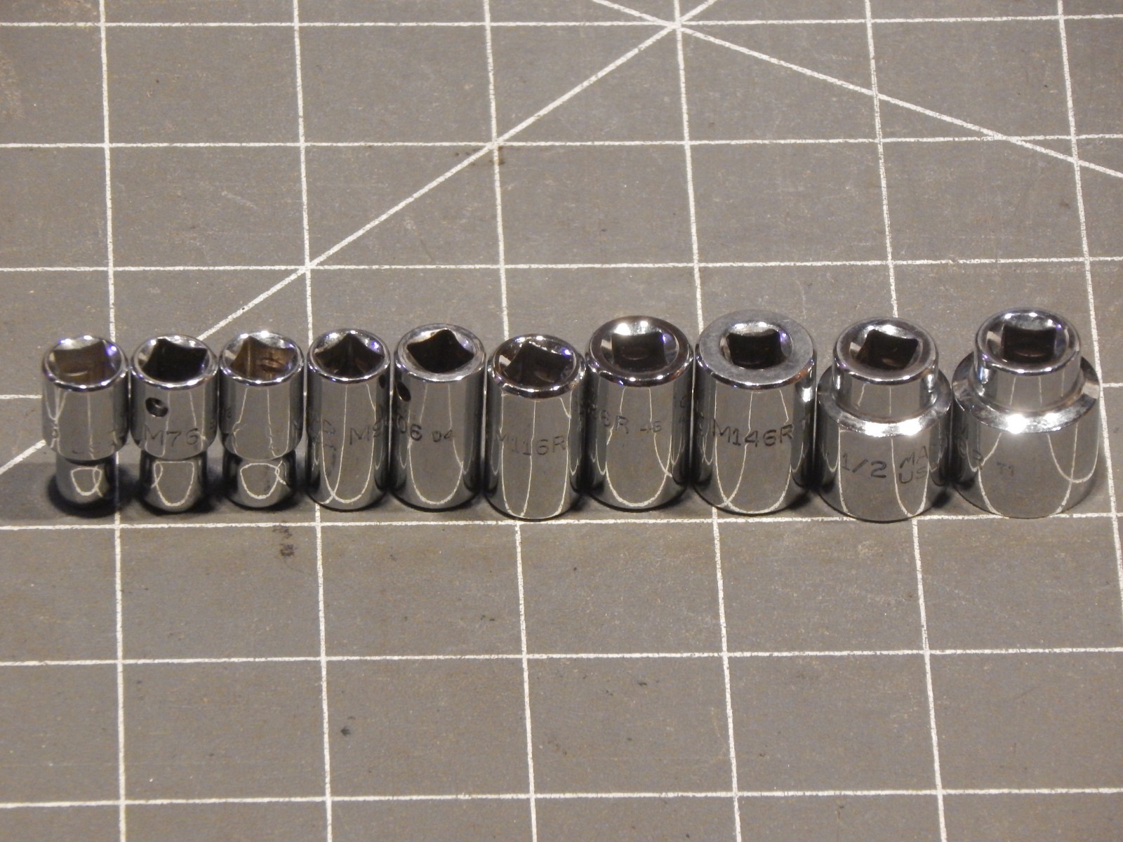 Mac Tool 10Pc 1/4″ Drive SAE Shallow Socket Set 3/16″ 9/16″ 6Pt Dr M M66