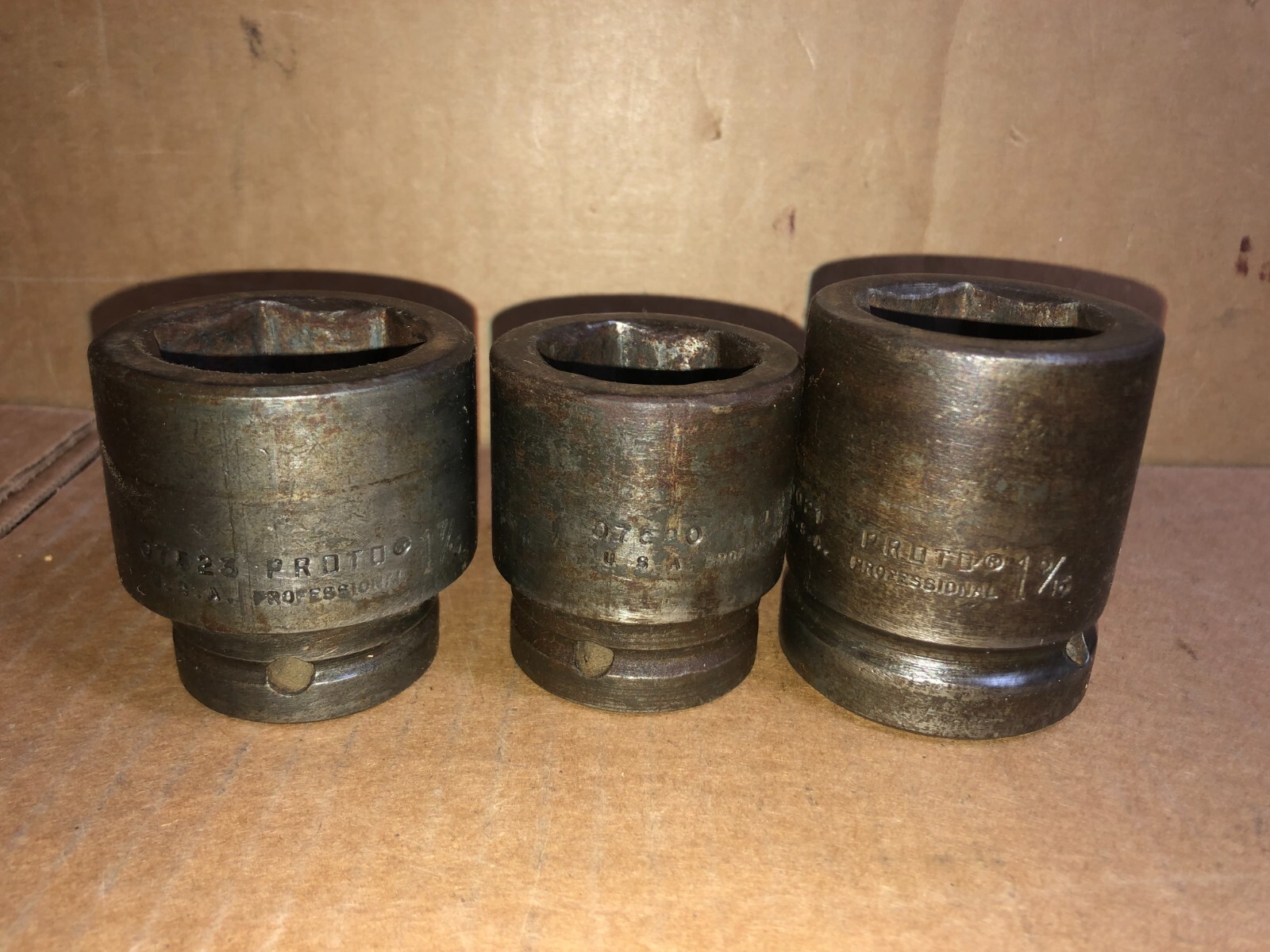 Proto 1-7/16″ 1-5/16″ 1-1/4″ Standard Impact Socket 3/4″ Drive 6 Point LOT OF 3x