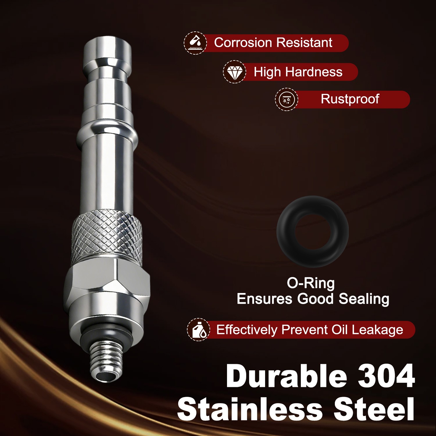 304 Stainless Steel Oil Fill Adapter for 2015-2020 Chevy Tahoe Suburban