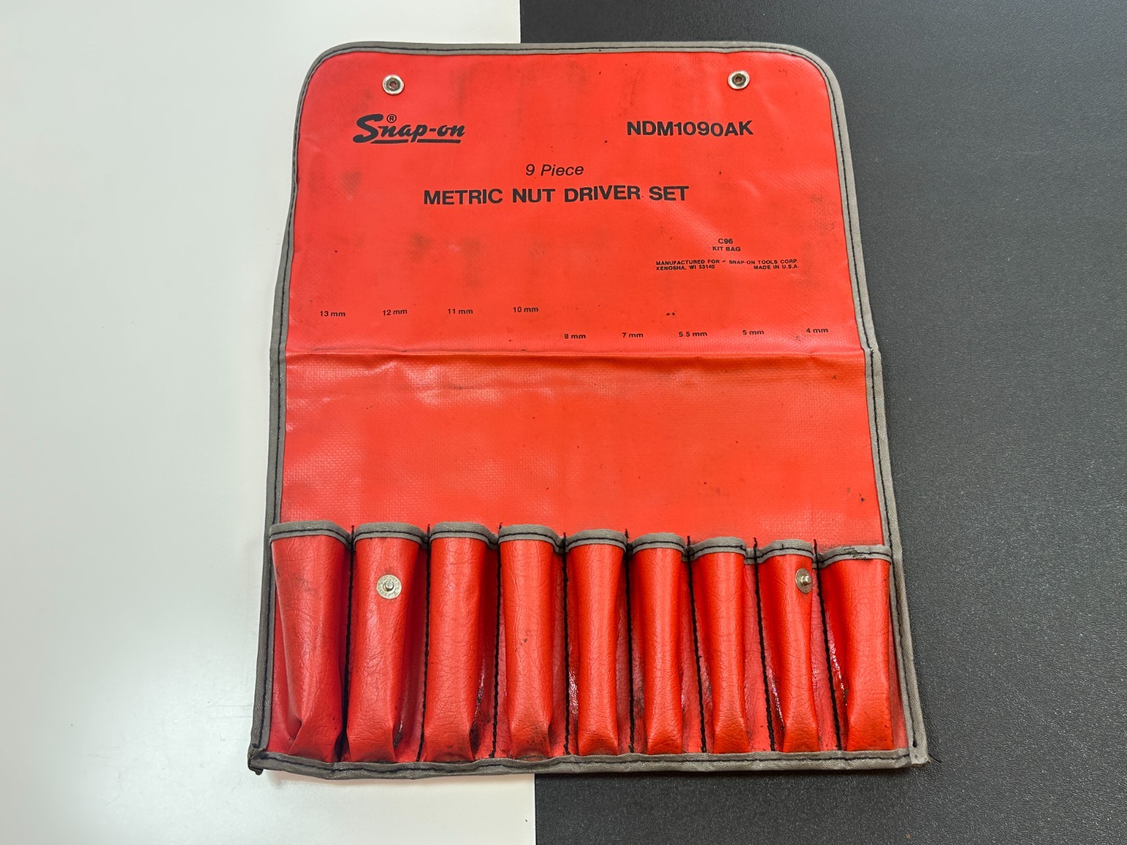 🇺🇸Snap-on Tools USA C96 Kit Bag (No Tools) for NDM1090AK Metric Nut Driver Set
