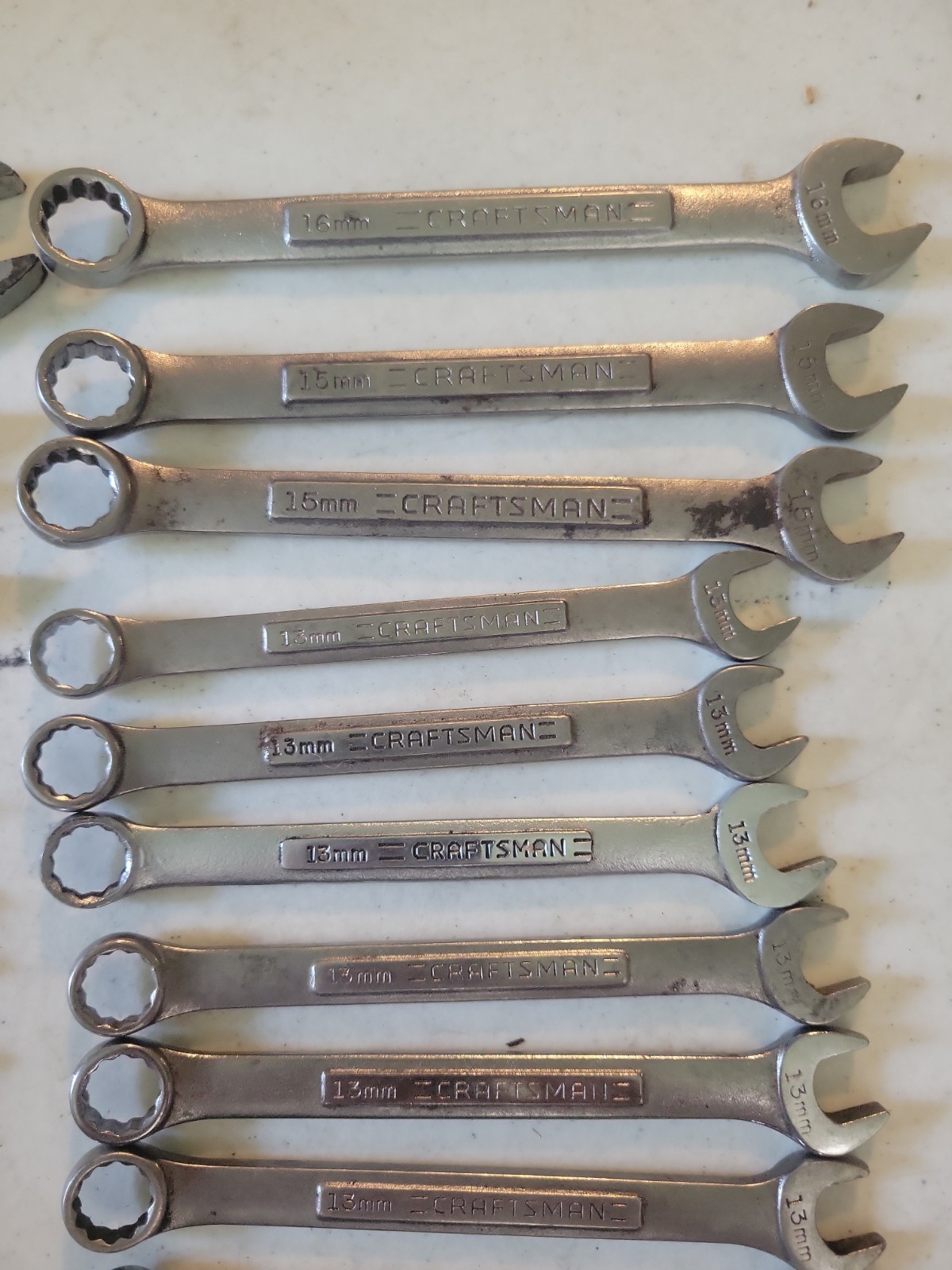 Vintage Craftsman Wrench Lot Of 25 12pt Mixed Metric & Standard Many Duplicates