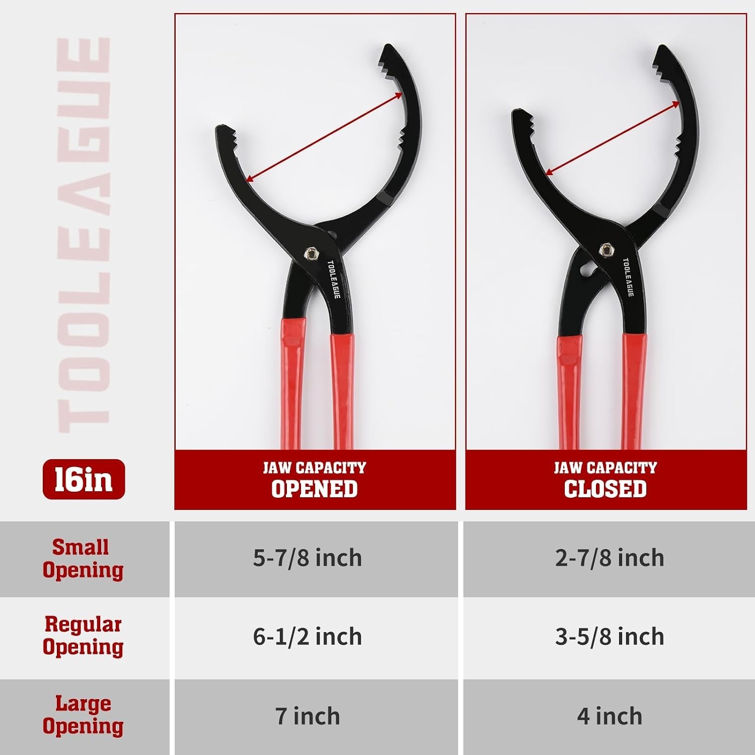 16 Inch Large Oil Filter Pliers Adjustable Wrench Removal Tool For Cars Trucks