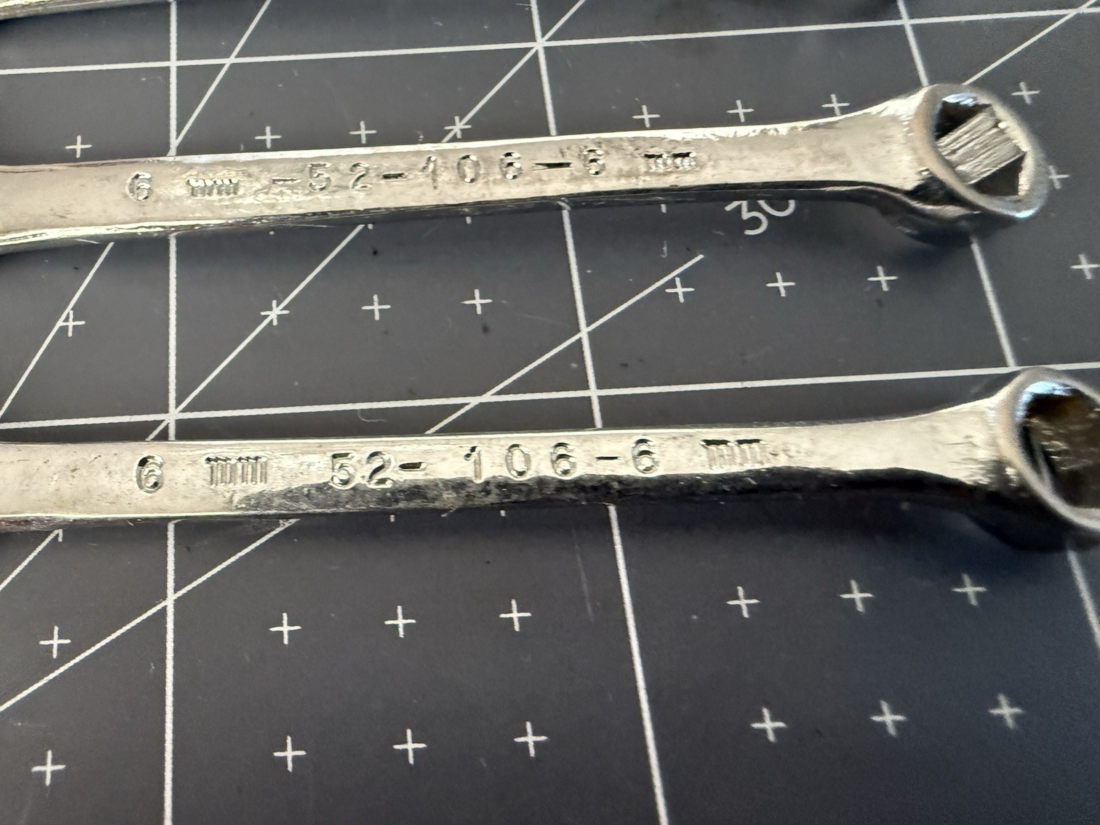 Armstrong wrenches , 2- 6, mm . 1/4″, 11/32-5/16′ lot Of 4 used