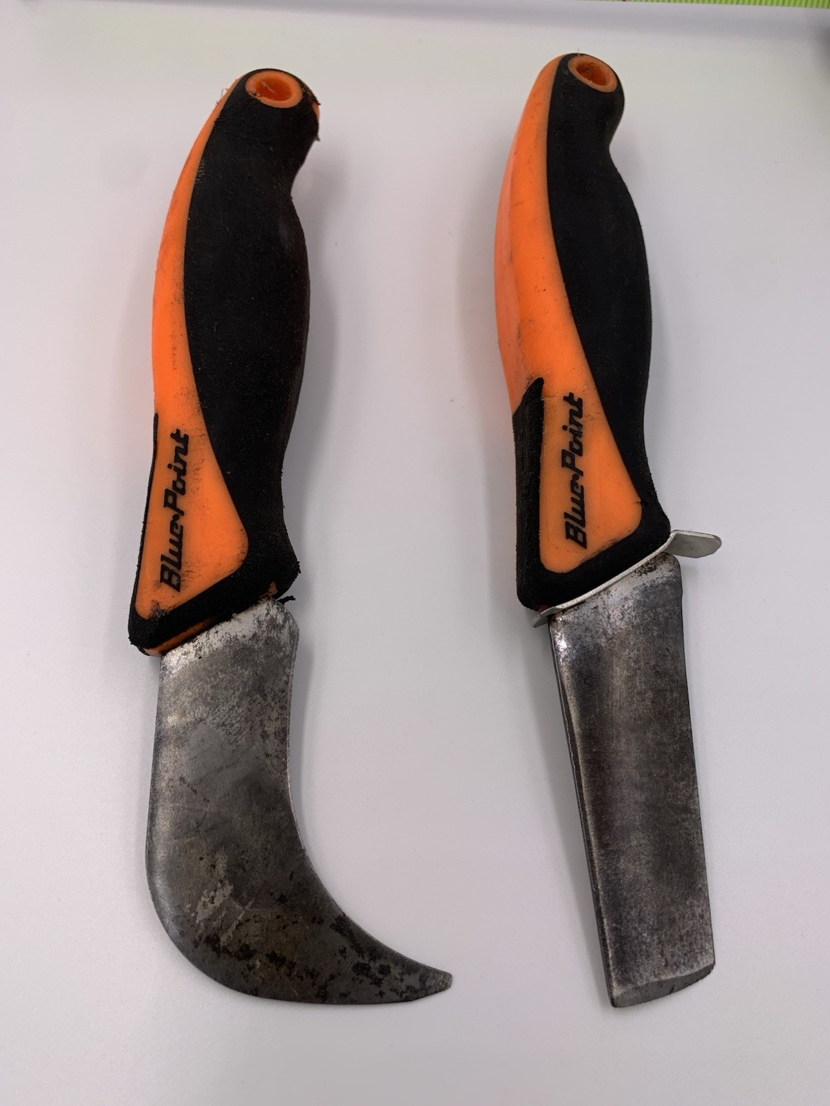 Blue Point / Snap On Tools -ORANGE- 2pc Automotive/Industrial Knife Set