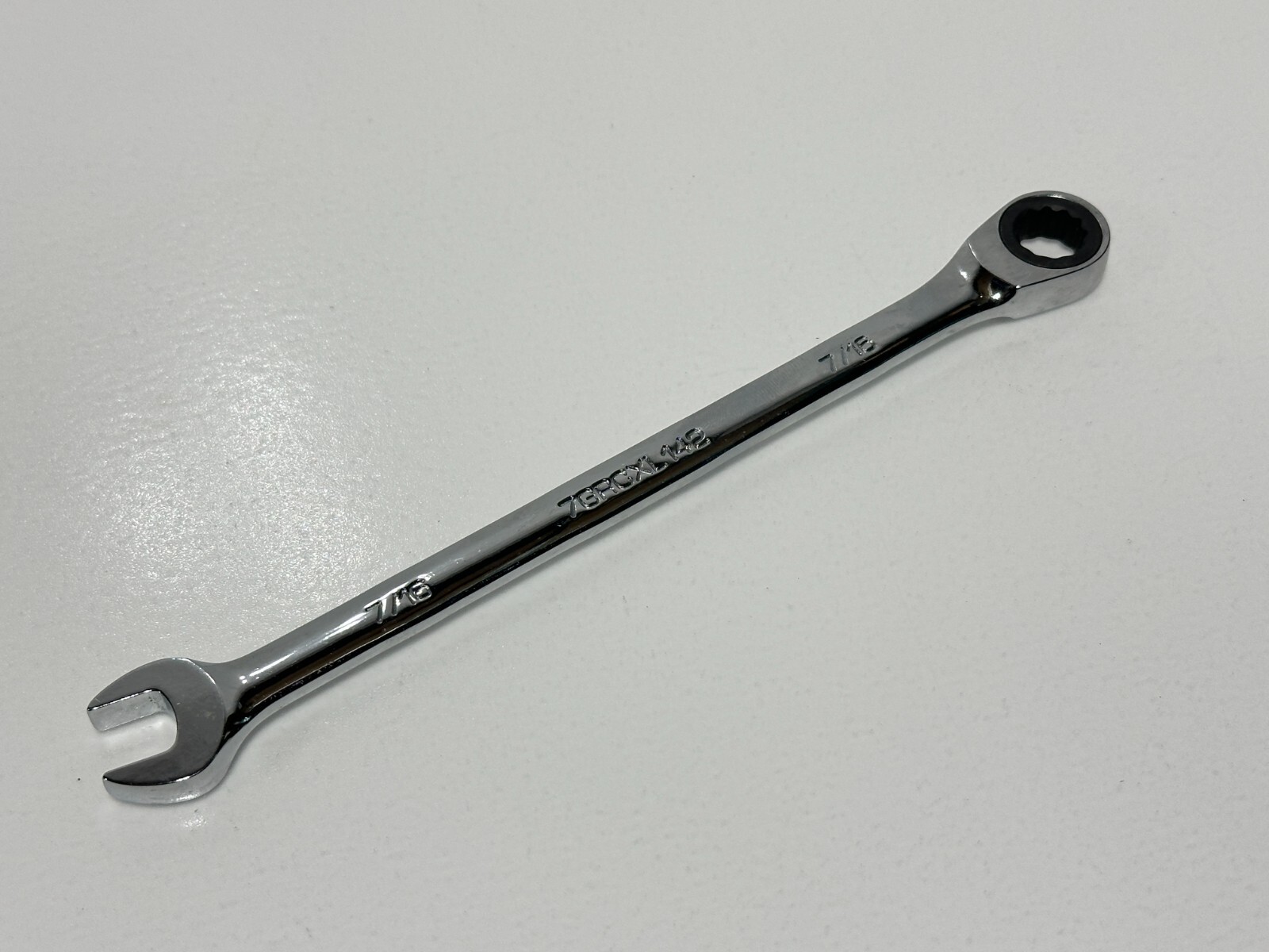 Matco 7GRCXL142 7/16” SAE 72 Teeth Extra Long Ratcheting Wrench, Non-Slip Box