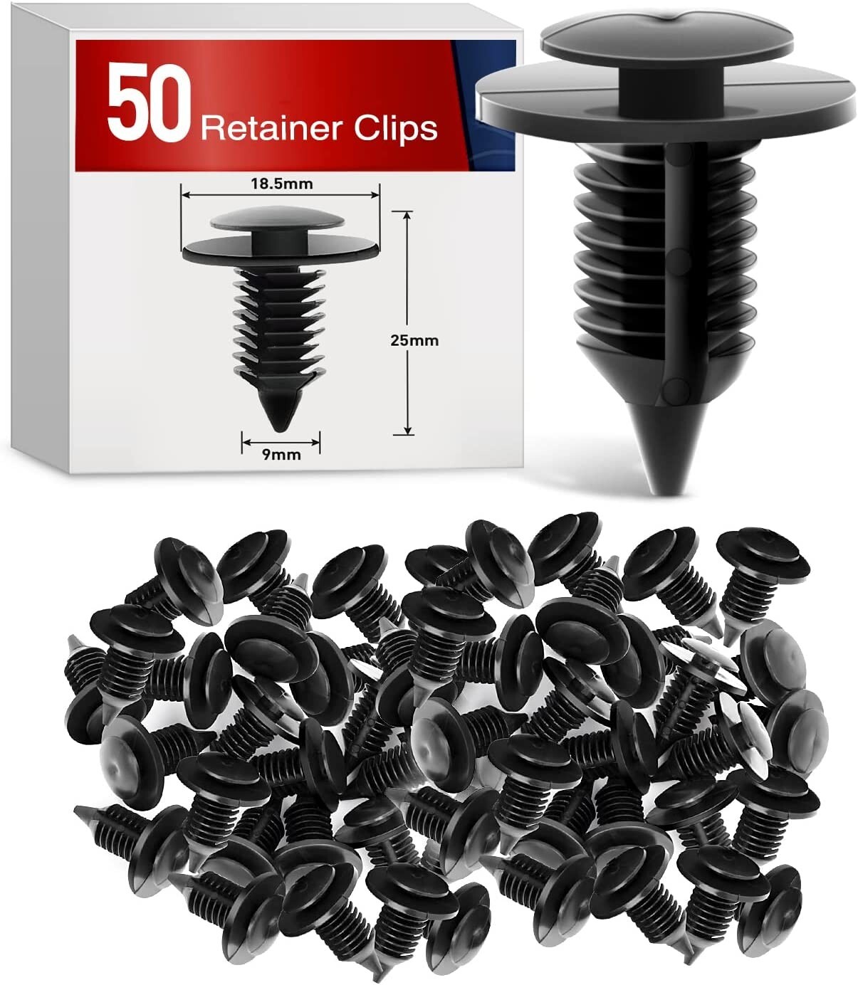 Nilight 50PCS Interior Door Panel Clips Rivet Retainer Fender Bumper Fasteners