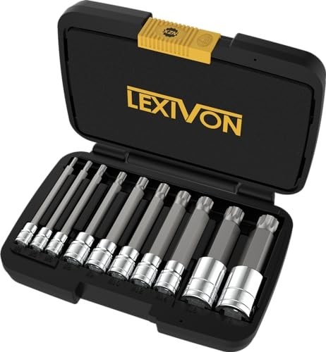 10-Piece Extra Long Triple Square Spline Bit Socket Set | M4-M18 | Premium S2 St