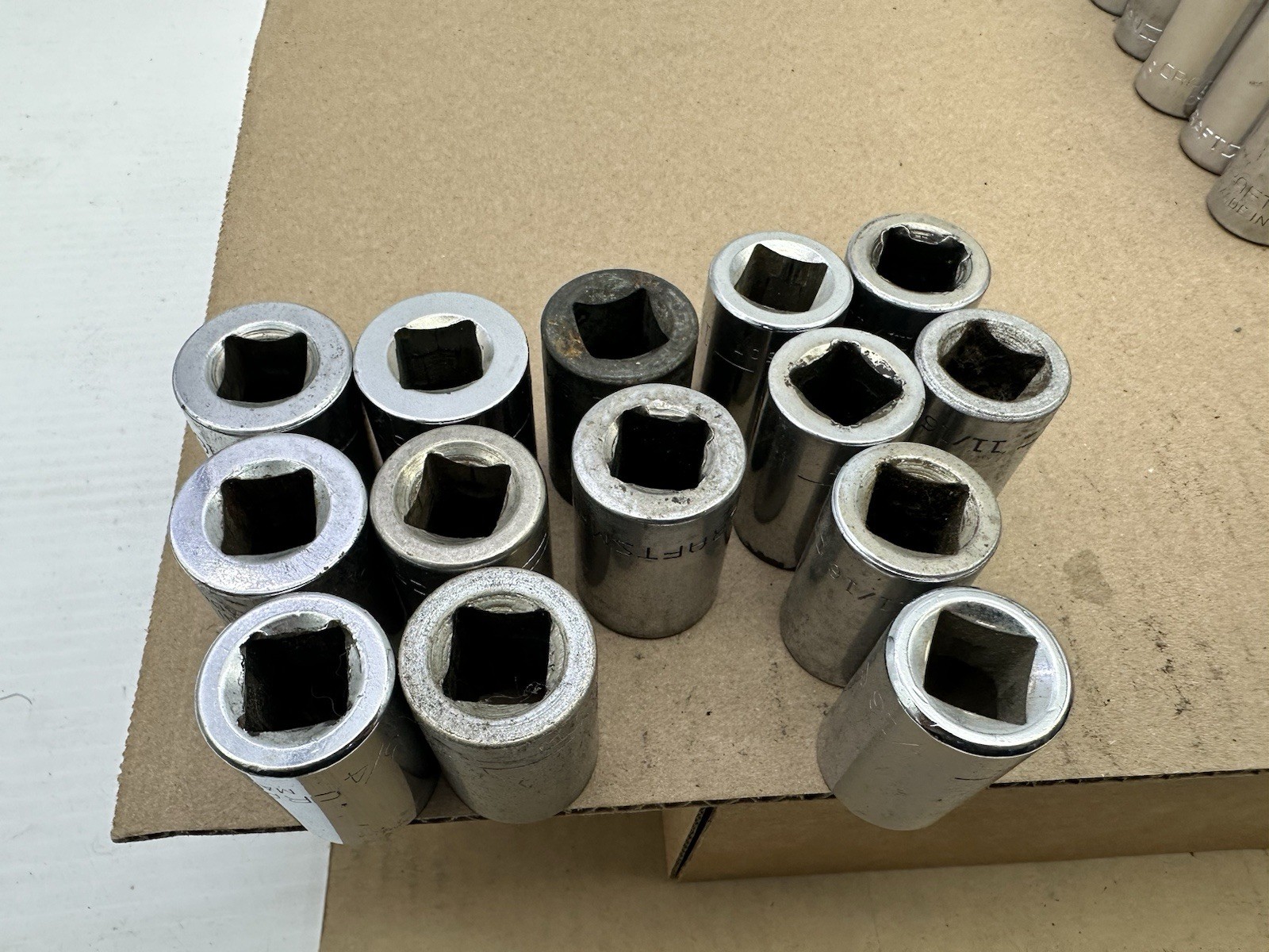 *54PCS* Vintage Craftsman 1/2” Dr Socket Set LOT -V- Series 12pc 12 Pt SAE USA