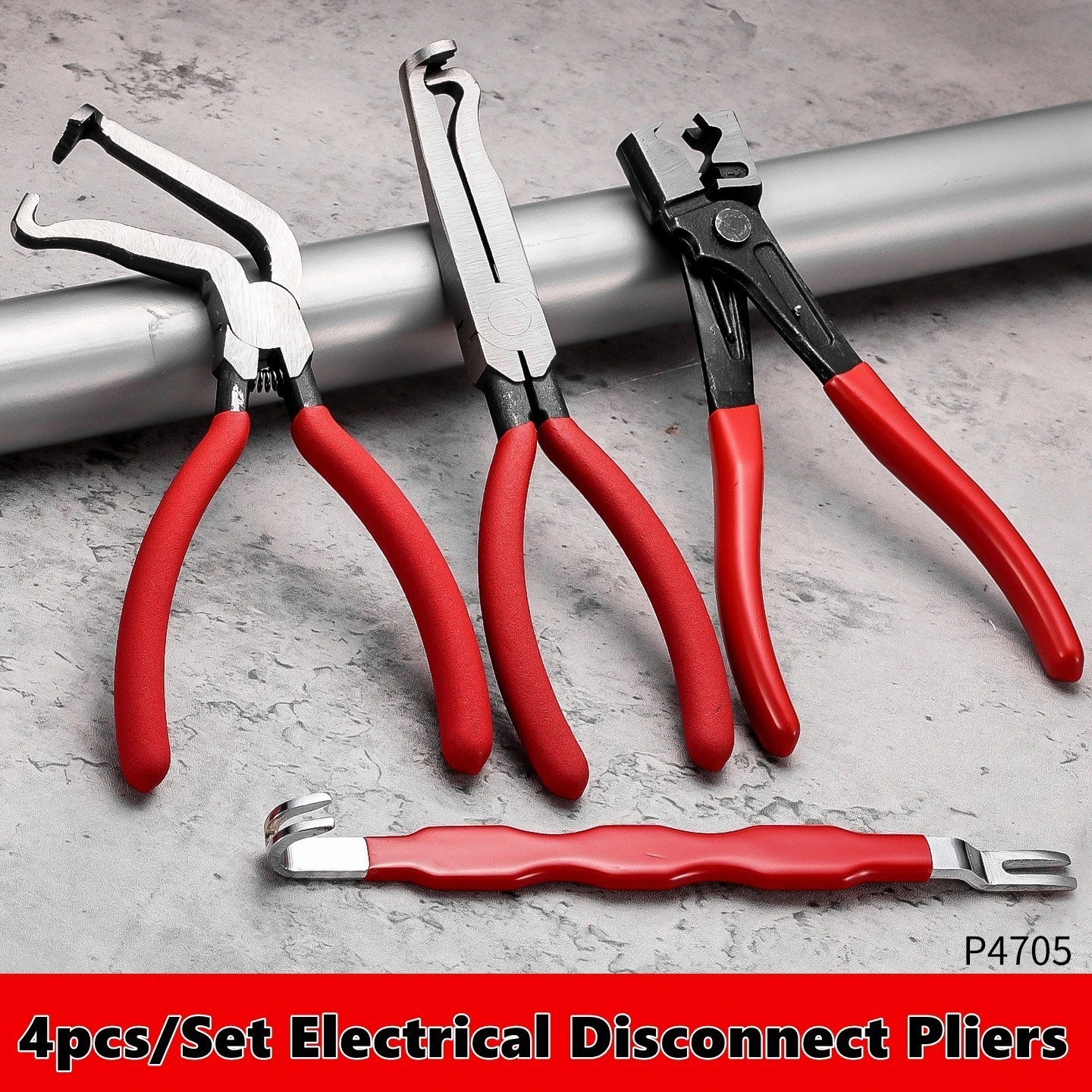 4Piece Automotive Electrical Disconnect Pliers with 8 Terminal Removal Tools Kit