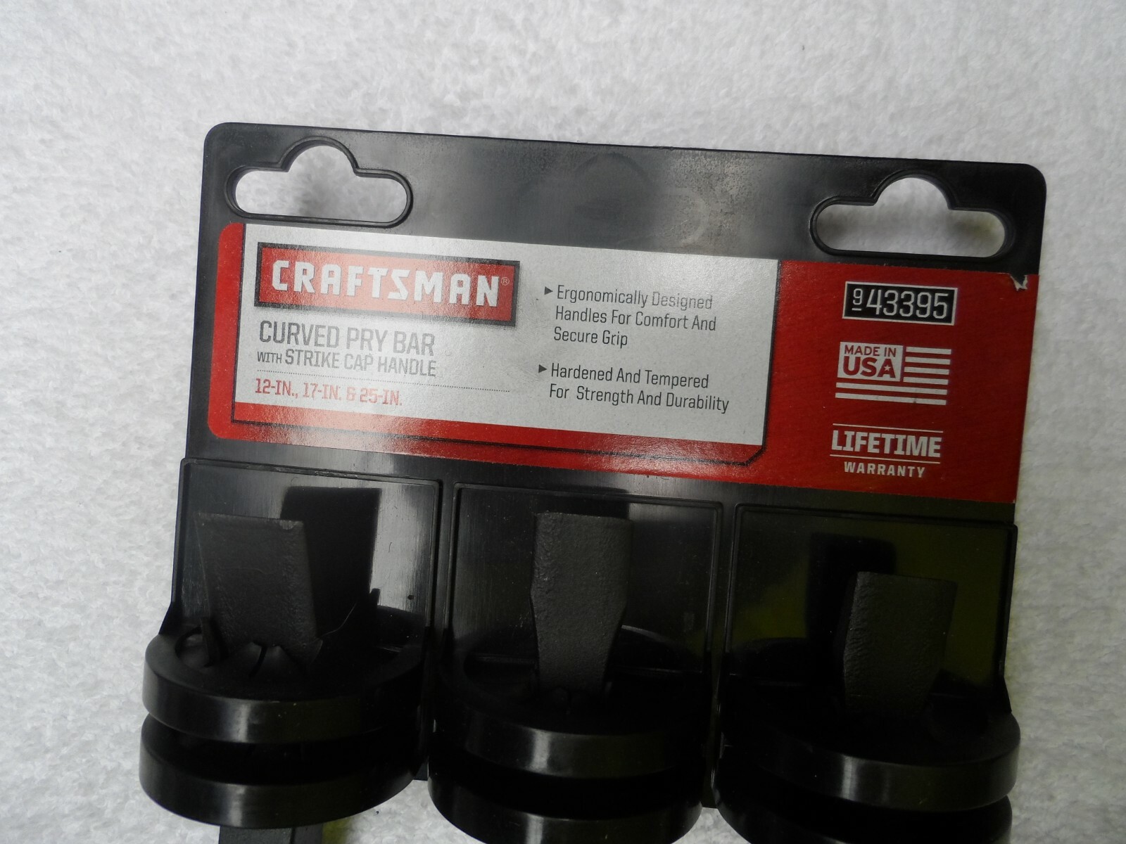 Craftsman Strike Cap Pry Bar Set, 12″ 17″ 25″, made in USA – Part # 43395