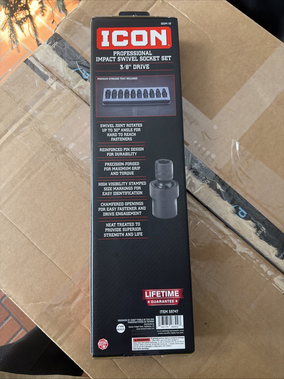 Icon Professional Impact Swivel Metric Socket Set 3/8in. Drive | I2UM-10 | 59747