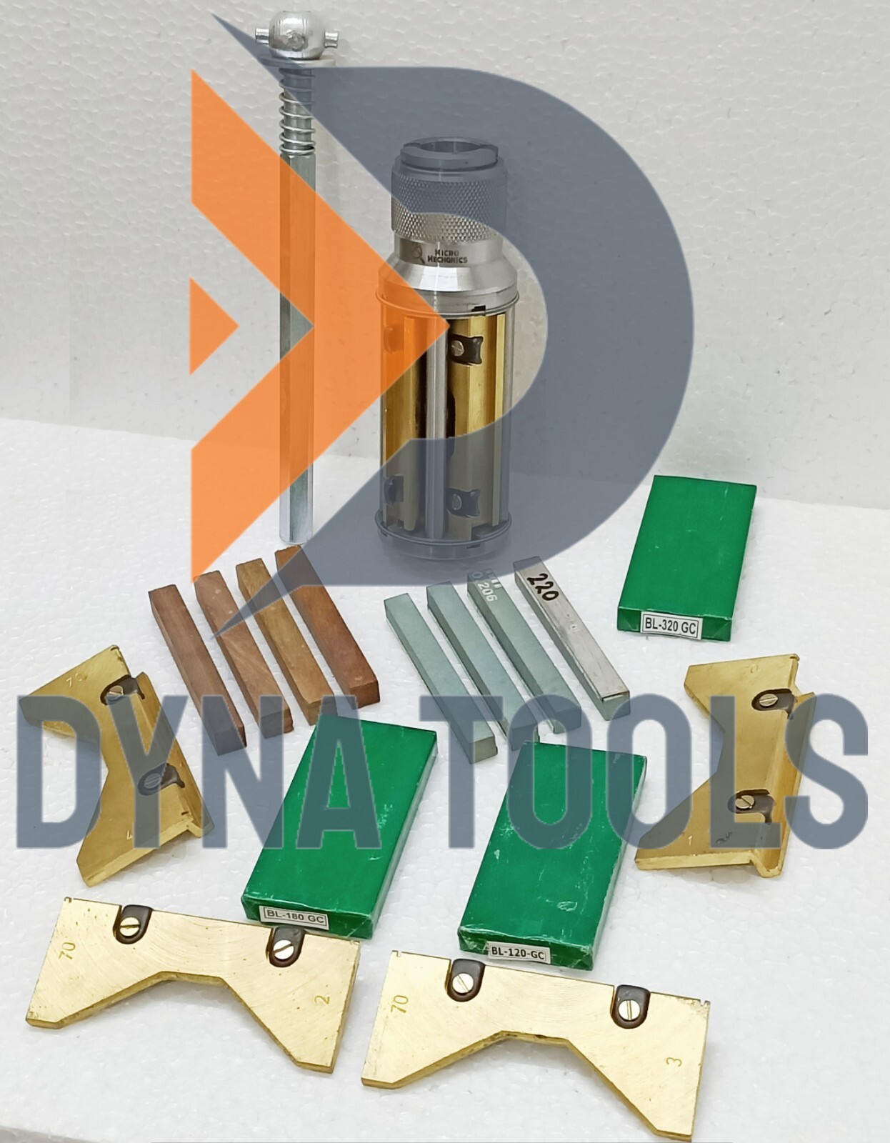 CYLINDER ENGINE HONE KIT + 4x SET GREEN STONES + 1 SET CURED WOODEN BLOCKS – ALL