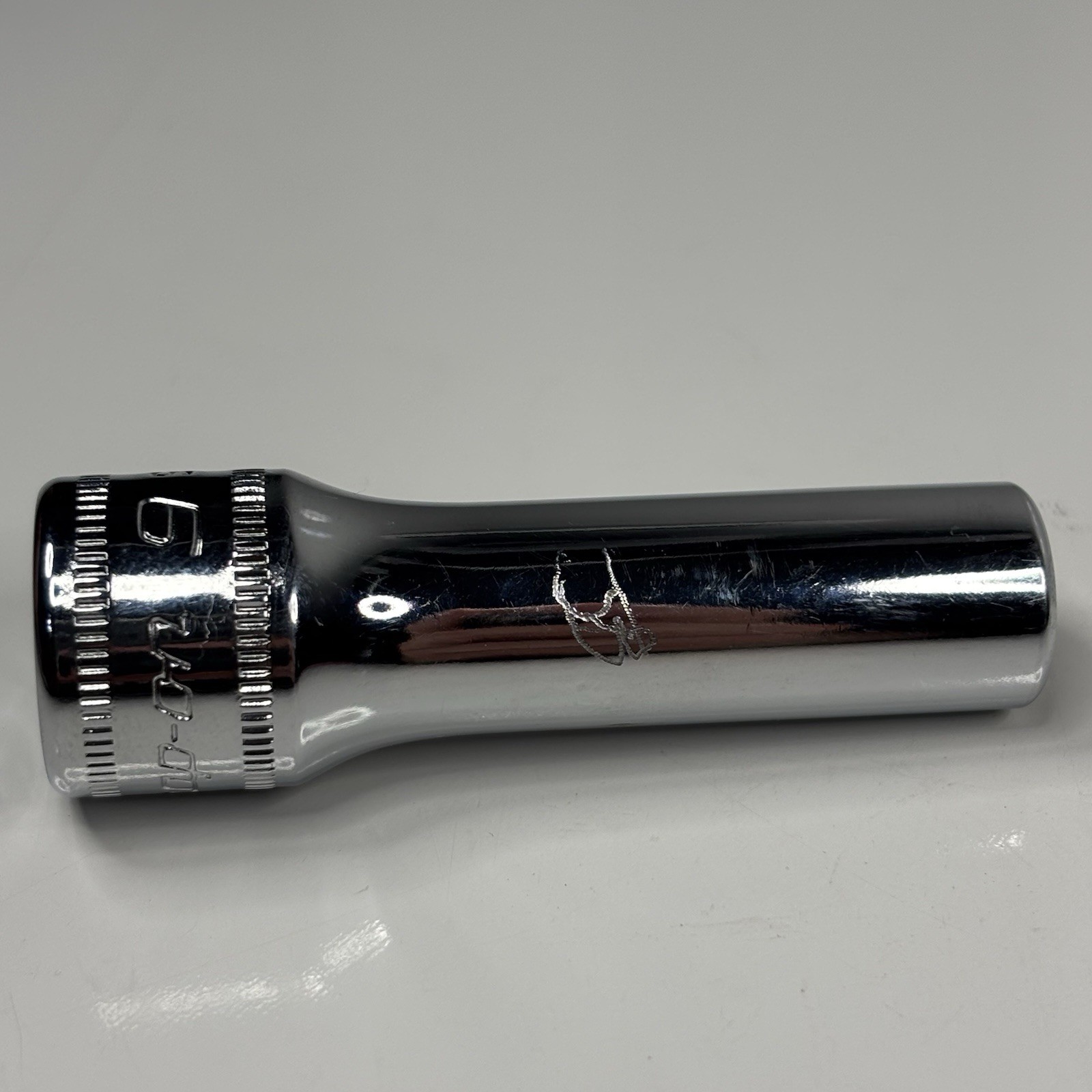 Snap On Tools SFSM9 3/8 Dr 6Pt Metric 9mm Flank Dr Deep Chrome Socket USA 1995