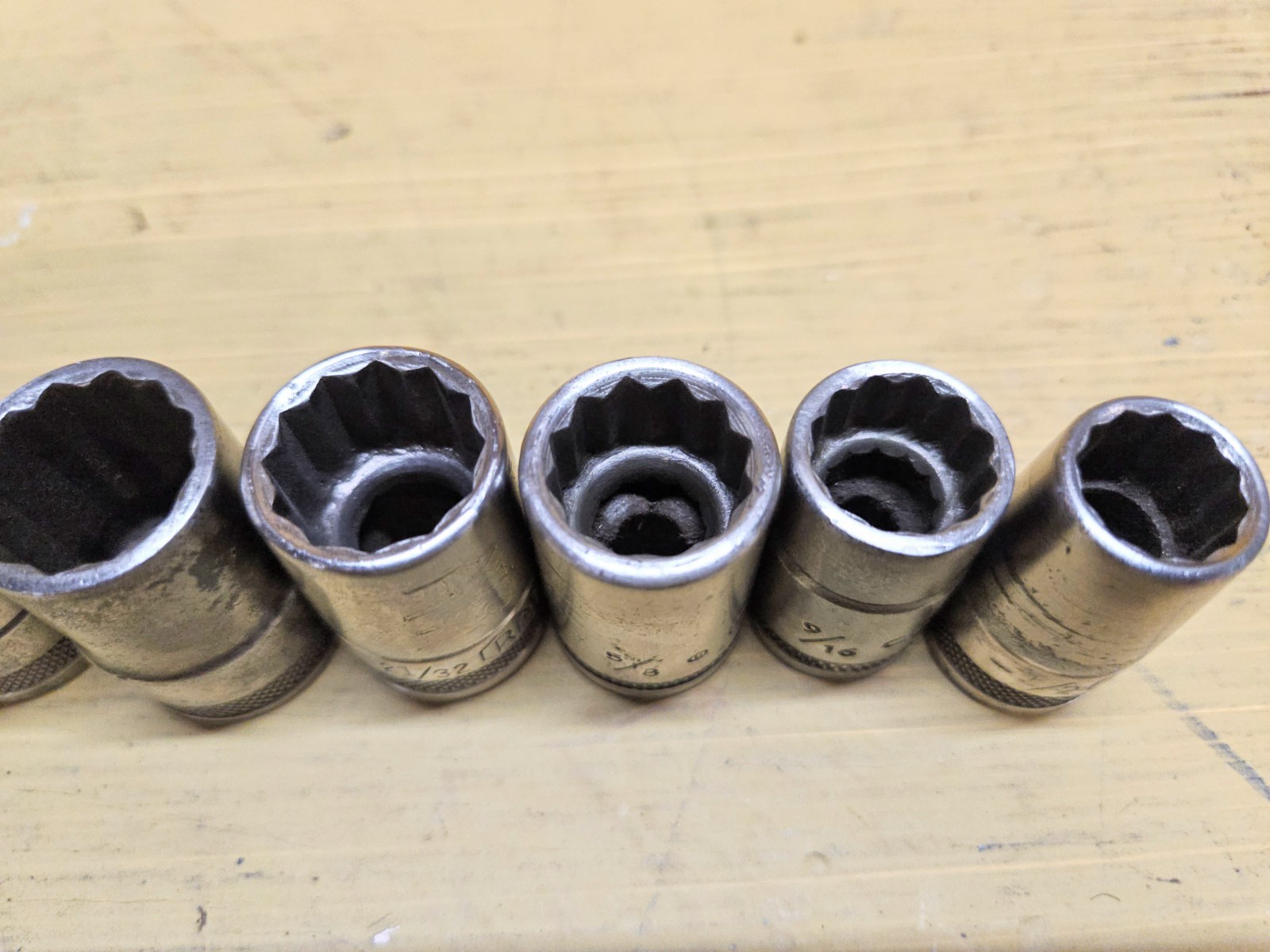 Vintage Craftsman 1/2″ Drive 11pc SAE 12pt Socket Set -BE- Circle U USA