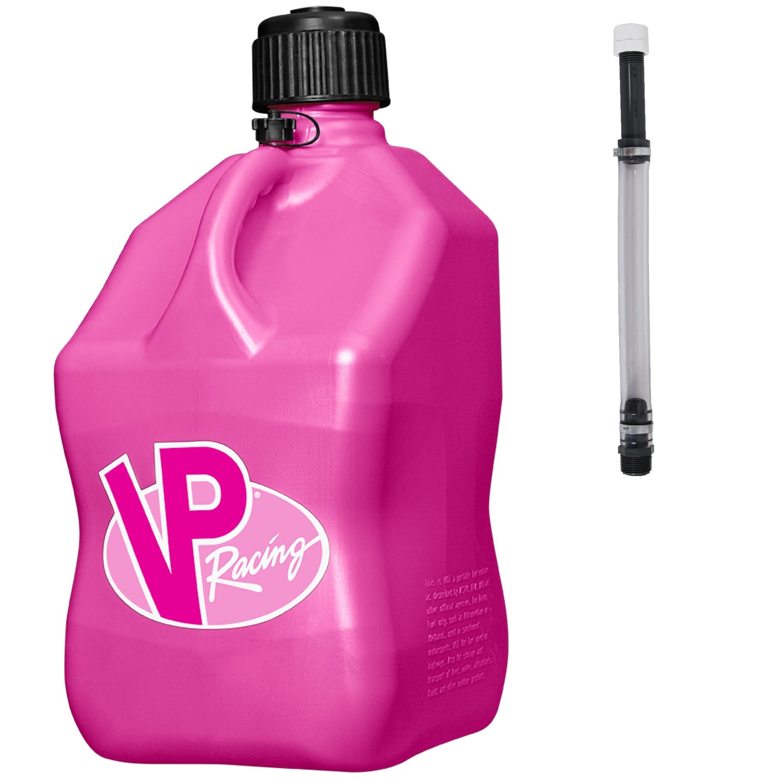 VP Racing Square Fuel Jug 5 Gallon Pink – With Filler Hose
