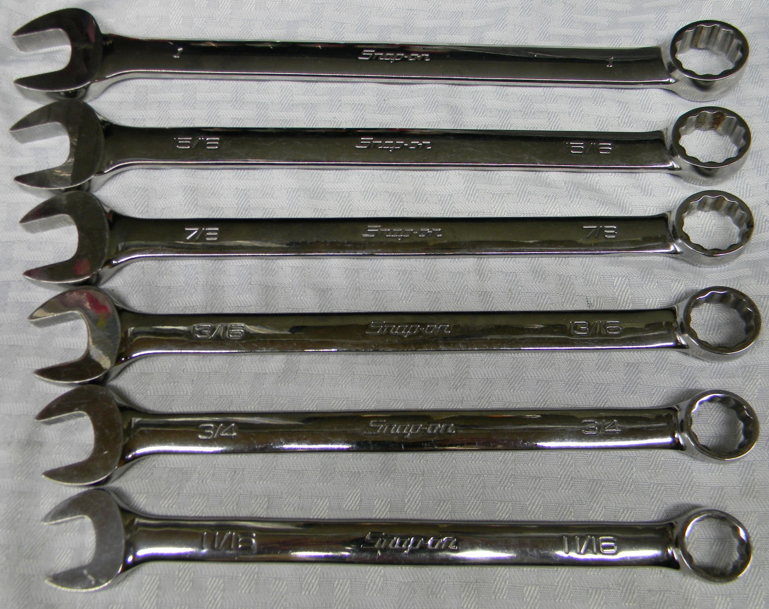 SNAP-ON 6PC SAE 12PT FLANK DRIVE COMBINATION WRENCH SET 11/16″-1″ #OEX22-OEX32B