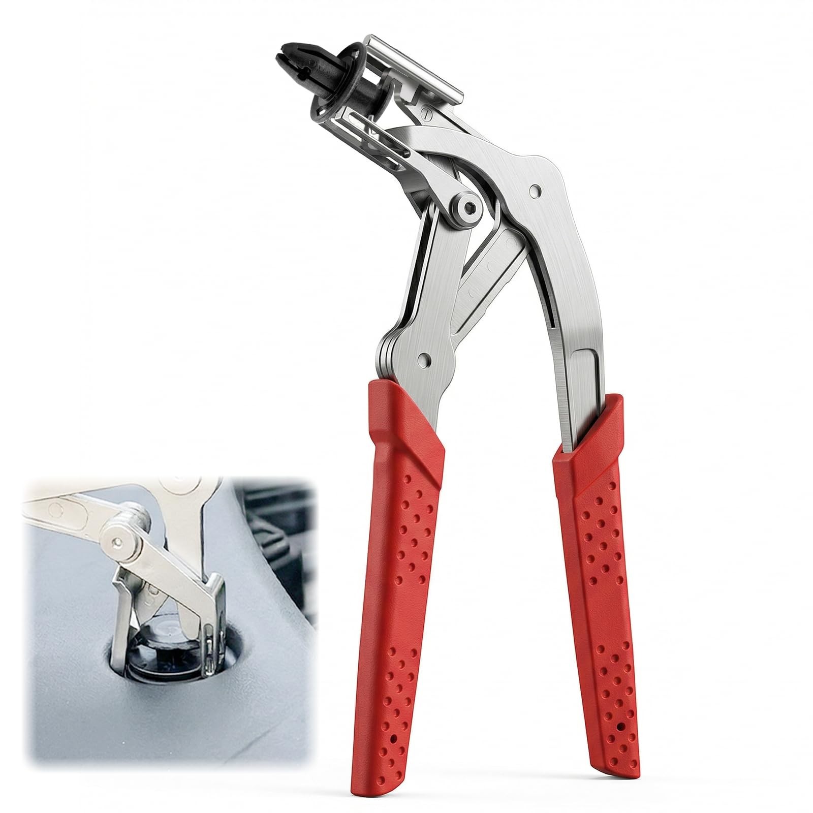 Auto Fastener Clip Removal Pliers, Car Trim & Door Panel Red