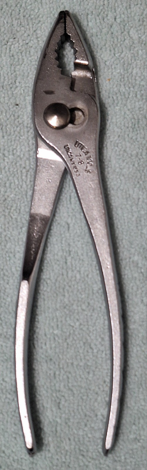 Vintage Utica Tools USA 7-8 Slip Joint Pliers 8 Inches Long, Nice!