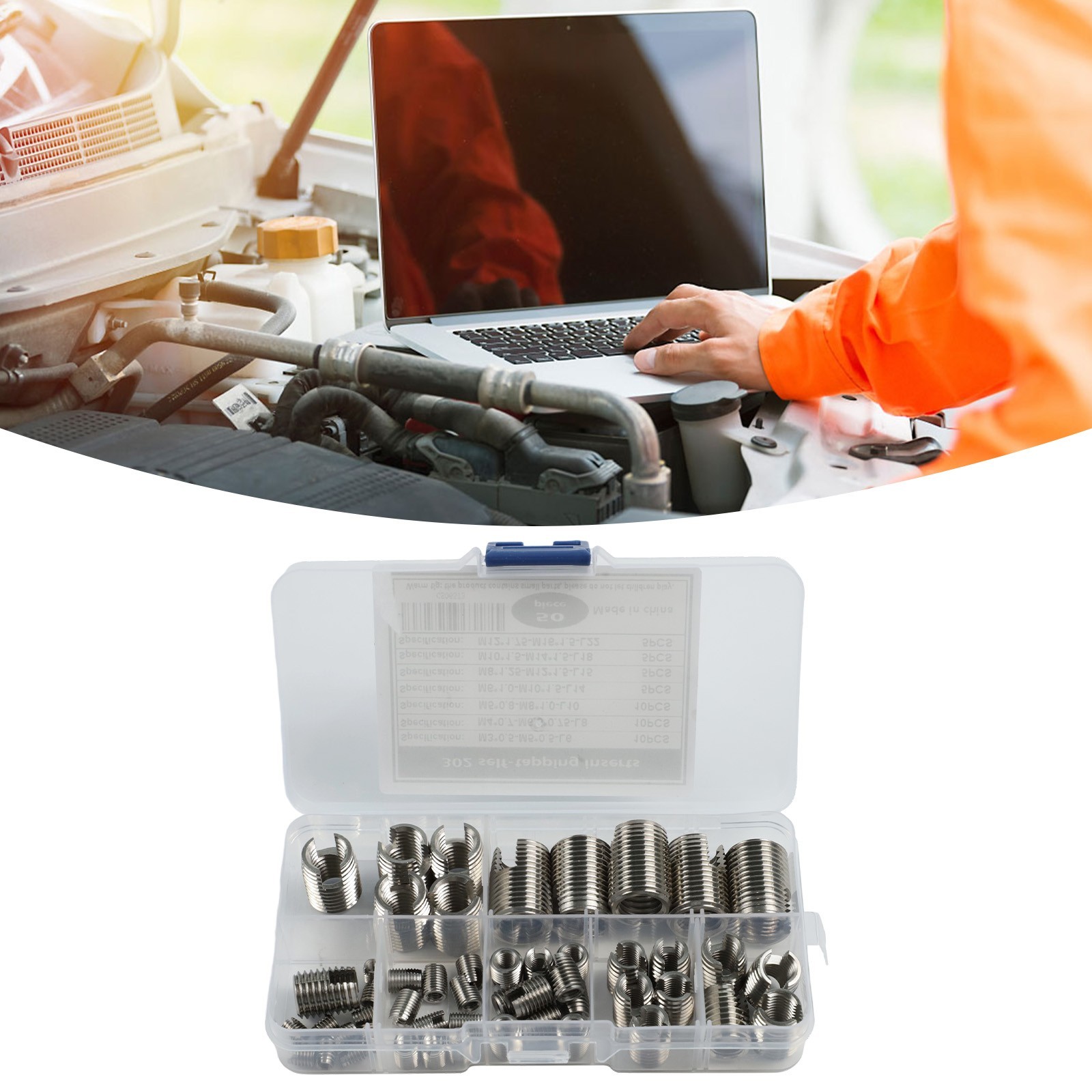 Self Tapping Thread Inserts 50PCS for Multiple Sizes For M3 M5 M6 M8 M10