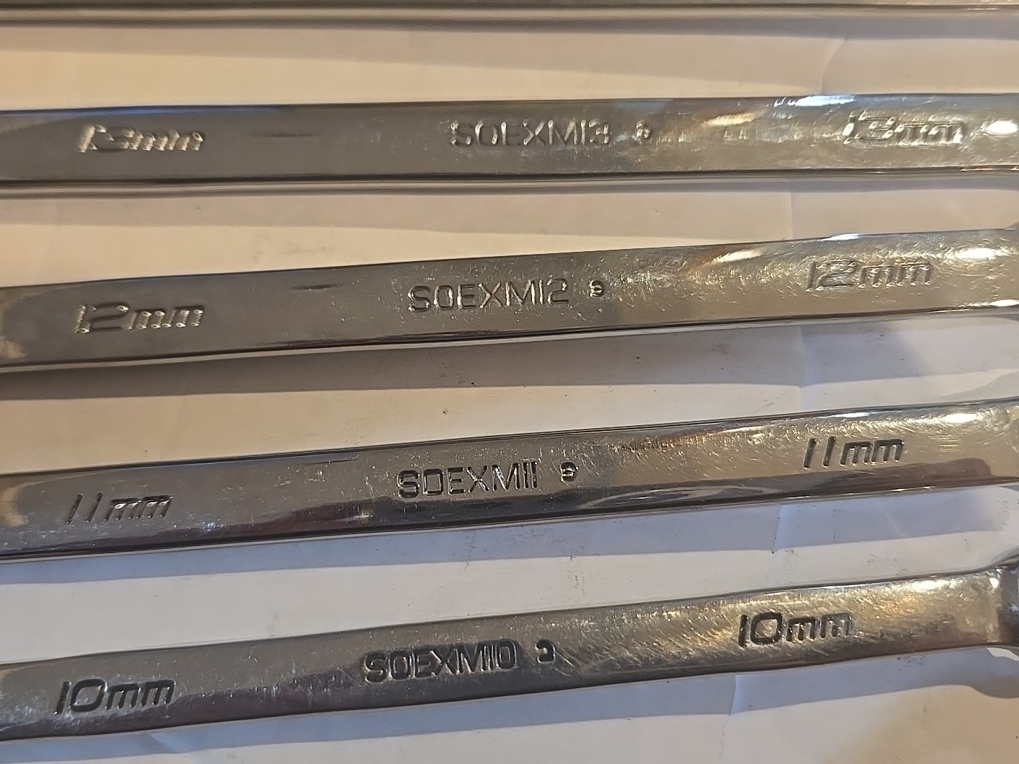 SNAP-ON TOOLS 9 PIECE METRIC FLANK DRIVE PLUS COMBINATION WRENCH SET 10MM-18MM