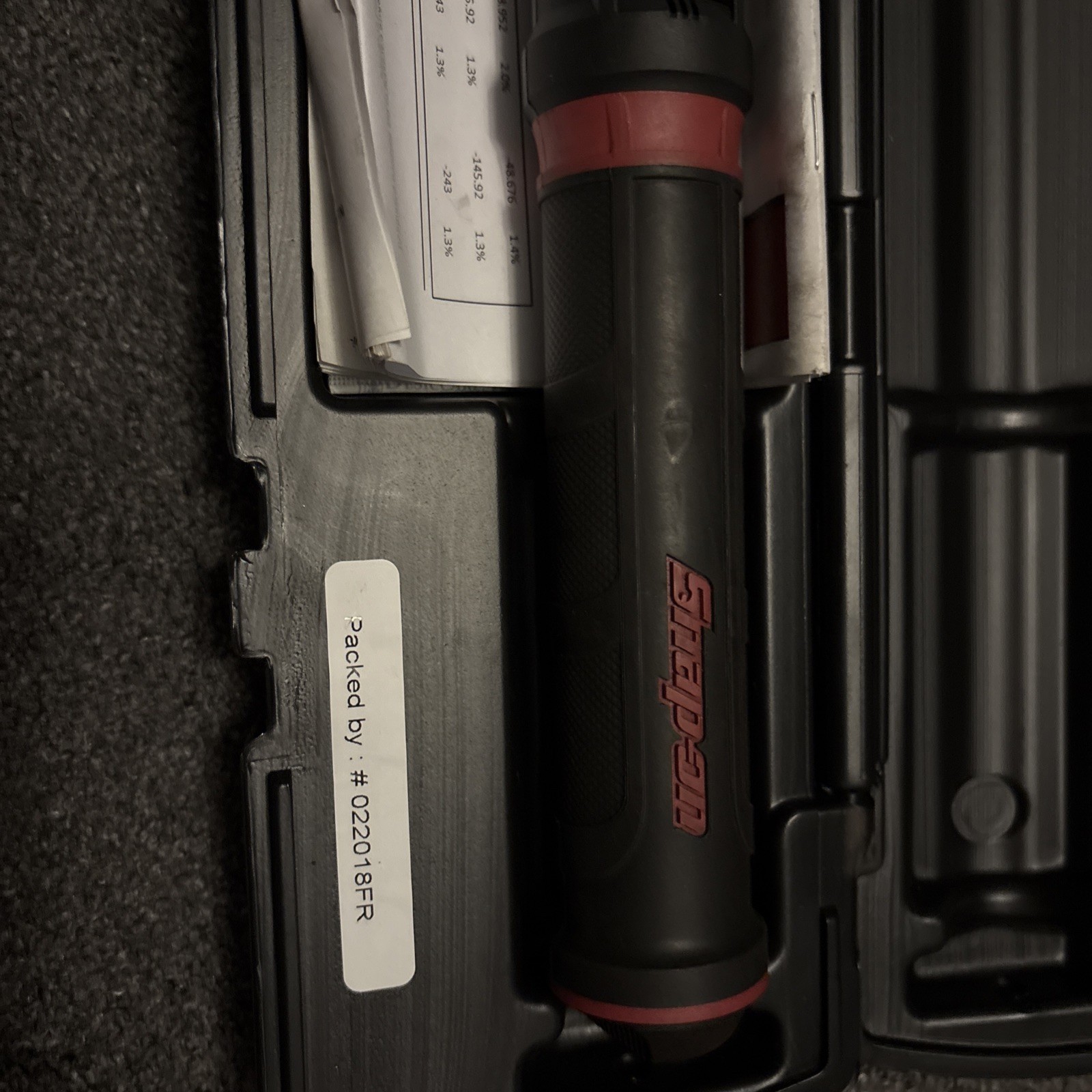 Snap-on tool 1/4″ Drive Techwrench Digital Torque Wrench 2021 24-240 in.lb. Case