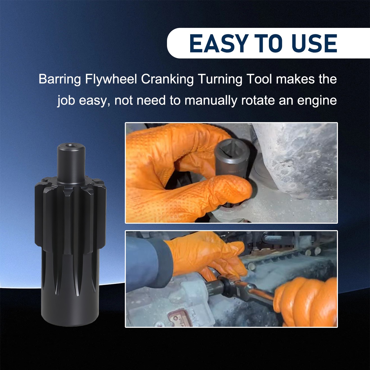 Engine Barring Flywheel Crank Turning Wrench Tool for Paccar MX13 Engines