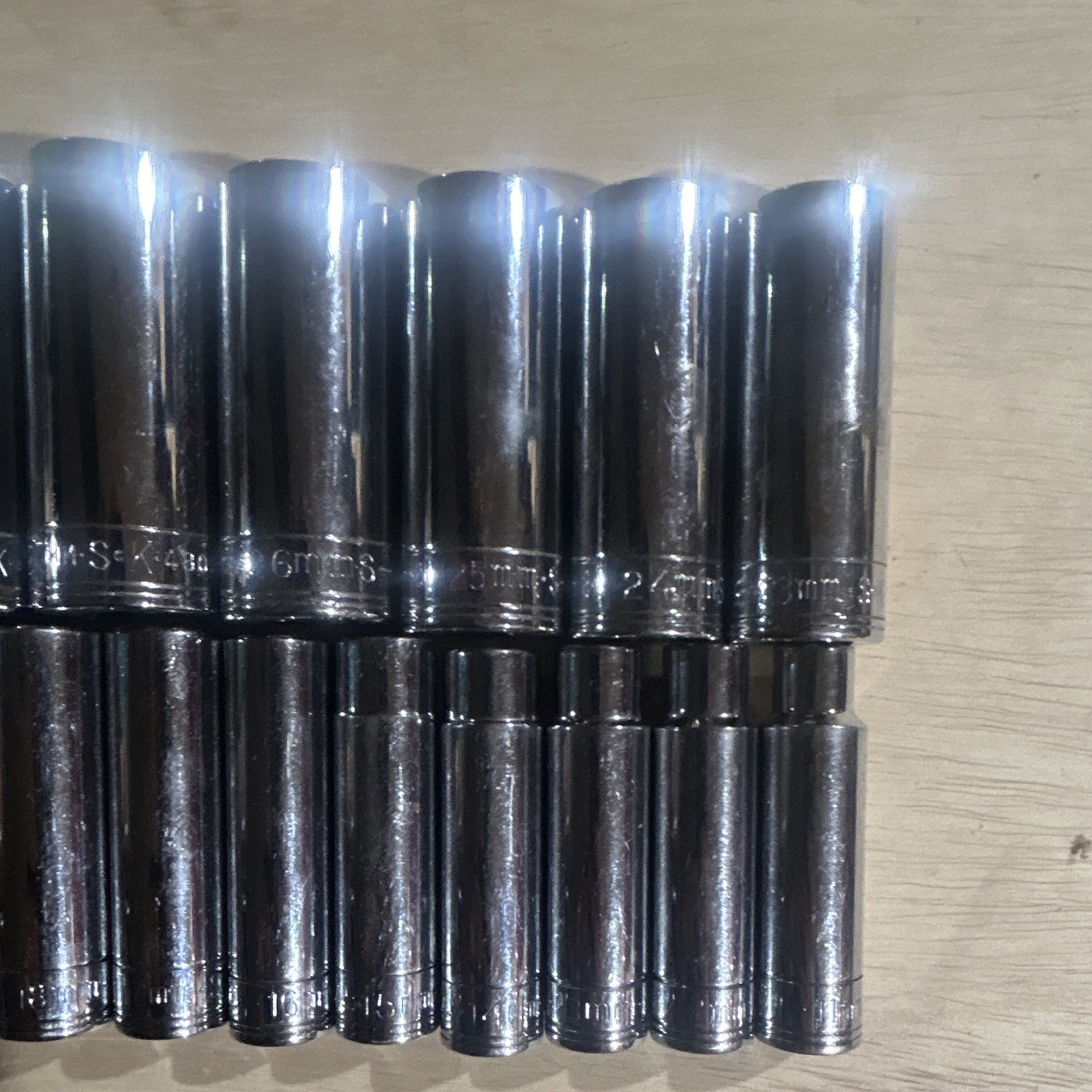 Sk 12 Point Metric Deep Socket Set 1/2” Drive
