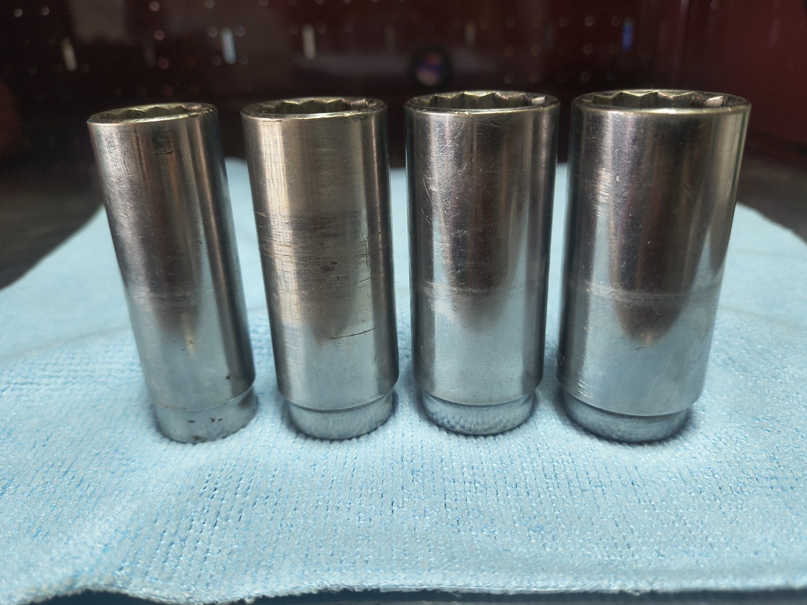 Matco Tools 3/8″ Drive Deep Chrome Opti-Torque 12-Point SAE Socket 4-Piece Lot