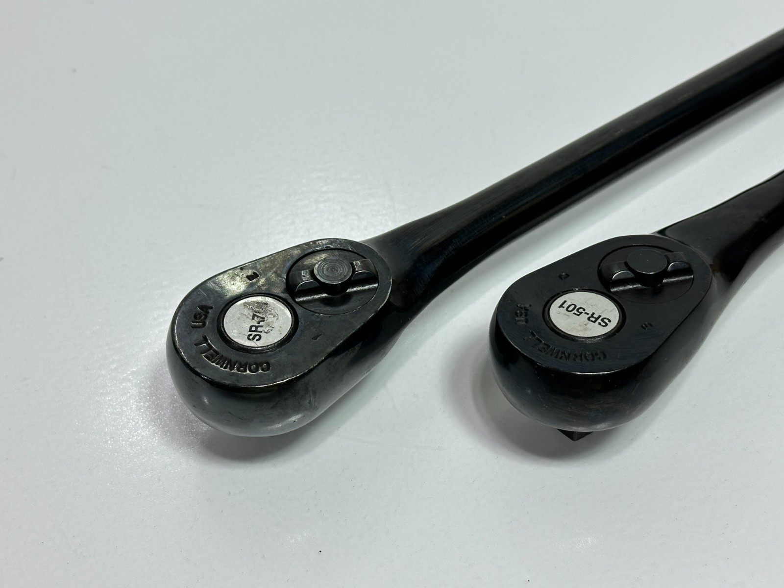 Cornwell USA 2pc SR-701 & SR-501 Ratchet Set Pair, 1/2” Drive BLACK Oxide Finish