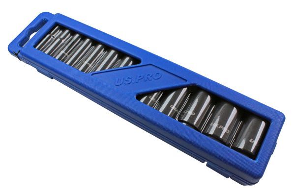 US PRO 13pc 1/2 dr 6pt Deep Impact Sockets Metric 13 – 32mm 1397