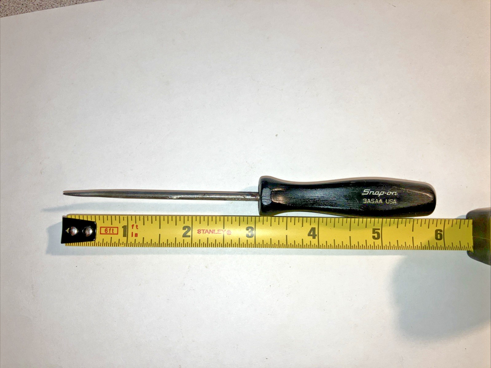 Snap-on Tools 3ASAA Black Mini Hard Handle Pick Awl USA Bent Tip USA