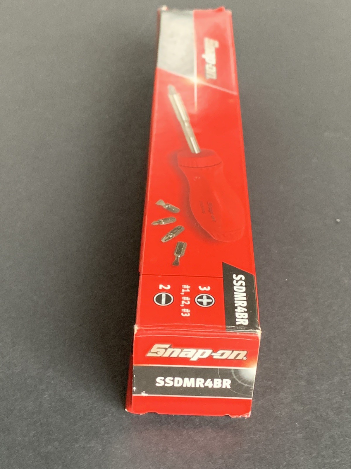 Snap-on Tools USA NEW RED Hard Handle Ratcheting Screwdriver SSDMR4BR