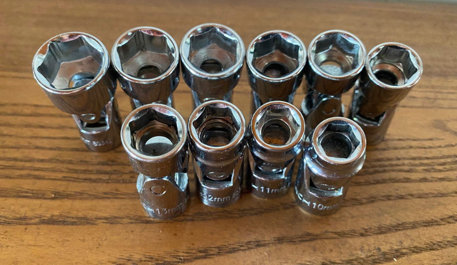 GearWrench 80565 3/8″ Flex 6 Pt Metric Swivel Socket Set of 10 – 10mm to 19mm