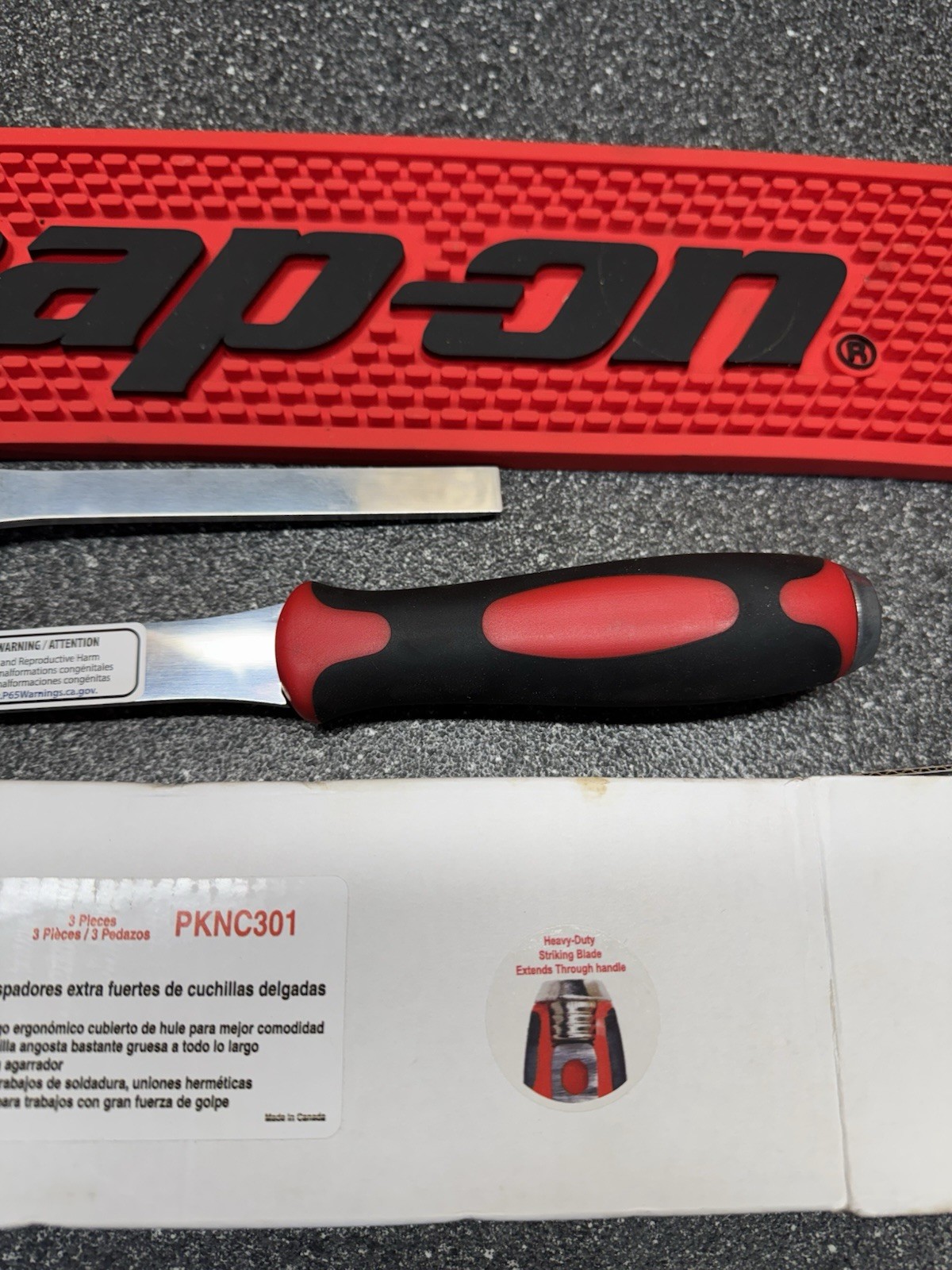 SNAP ON TOOLS NEW 2-Piece Heavy Duty Narrow Striking Scraper Set PKNC301 +