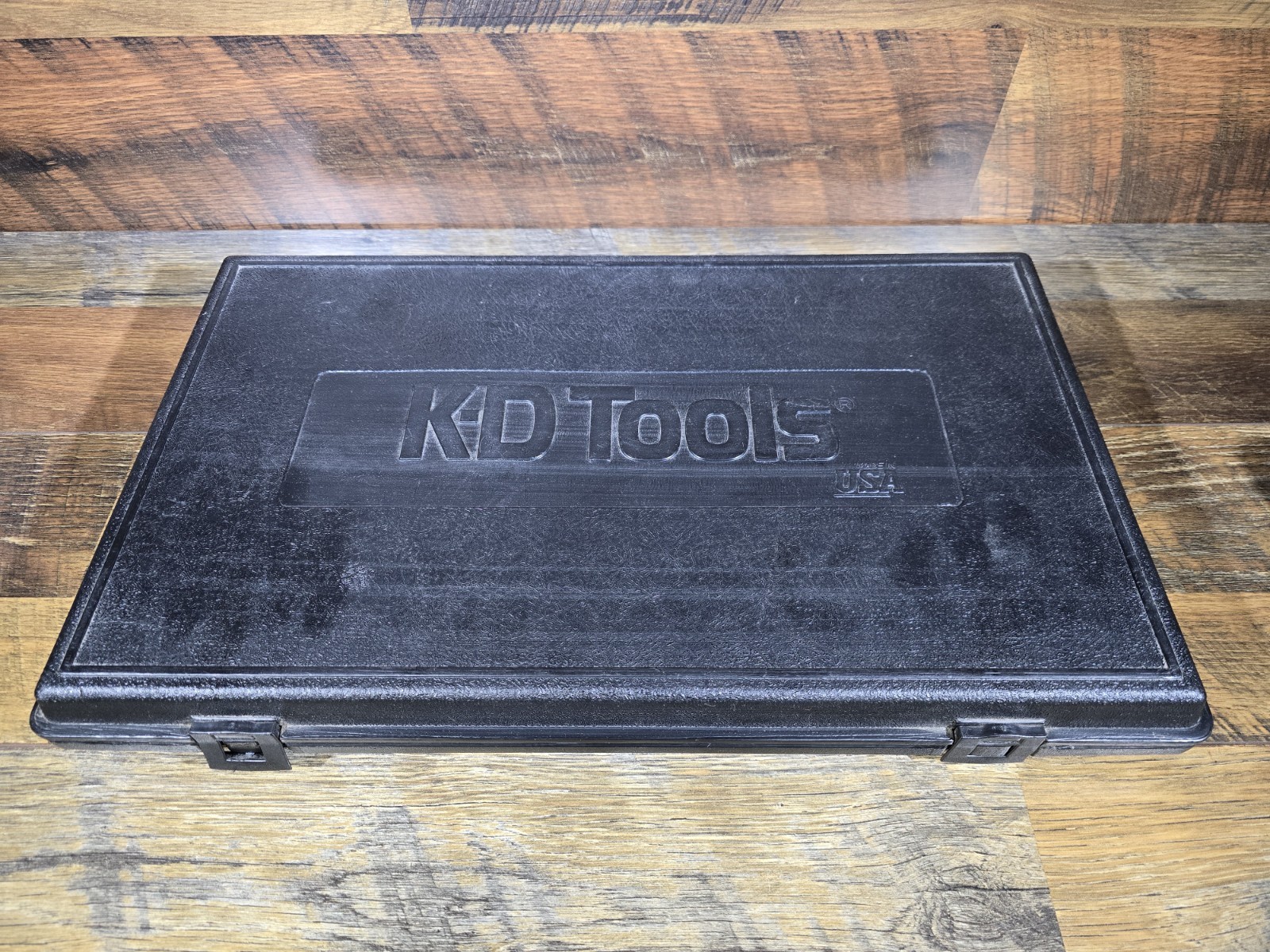 K-D Tools USA 1/2″ Drive Socket Set w/ Ratchet, Extensions, Hinged Handle | 20pc