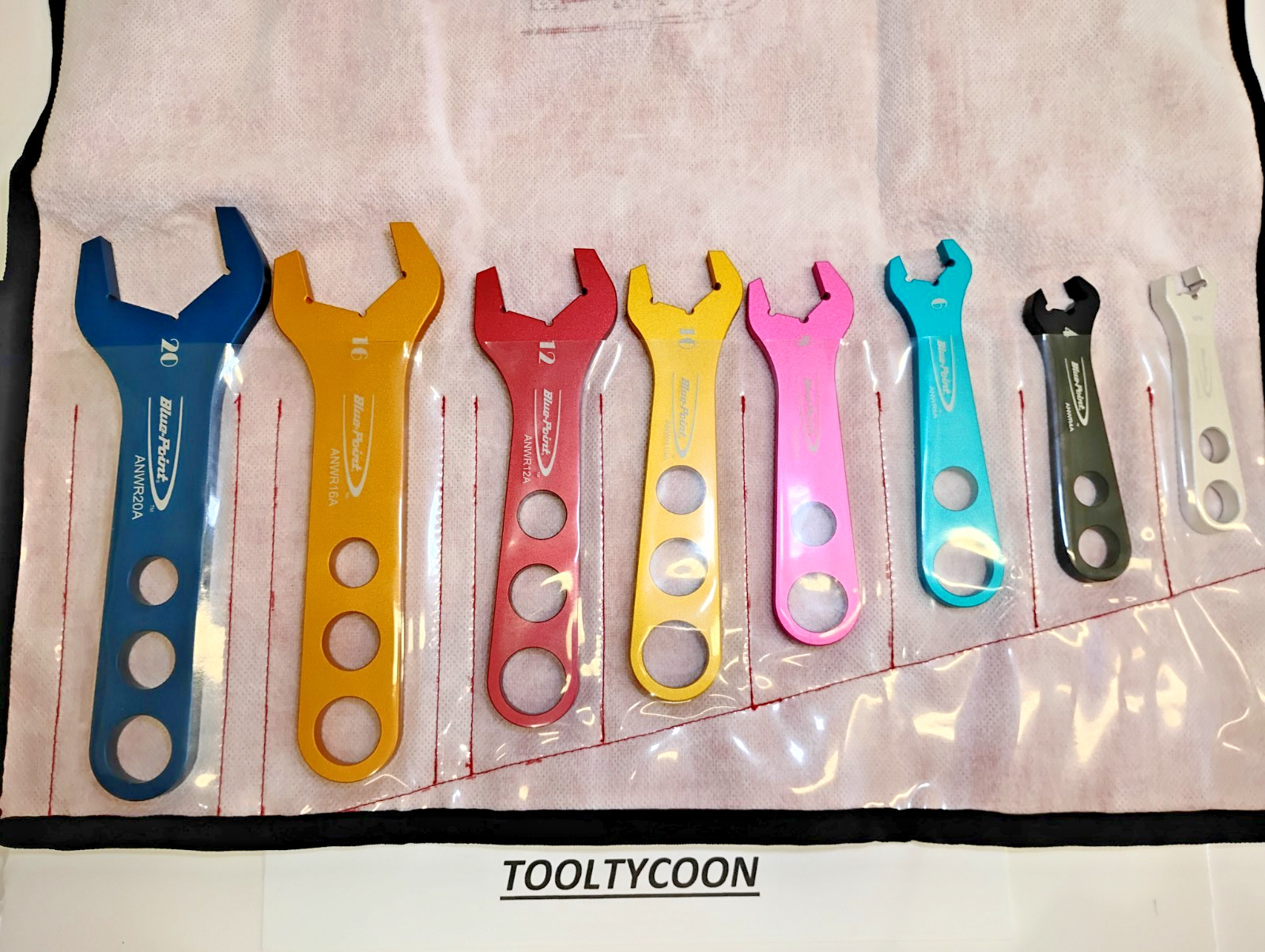 Blue Point Tools USA NEW Open End Wrench SET aluminum 8pc ANWR708A