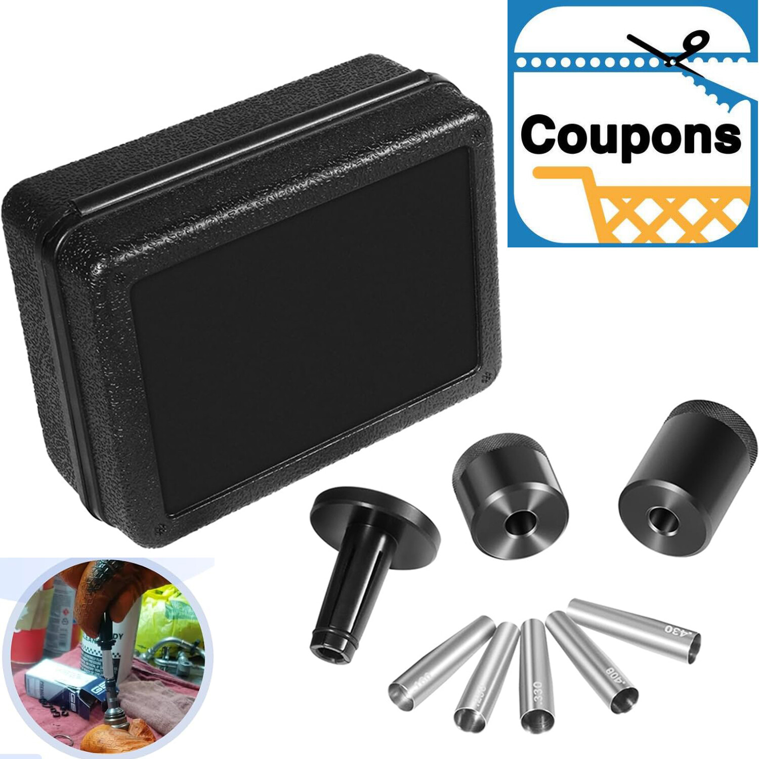 Professional 34720 Injector Seal Installer Kit 8Pcs for Ford GM Subaru Engines